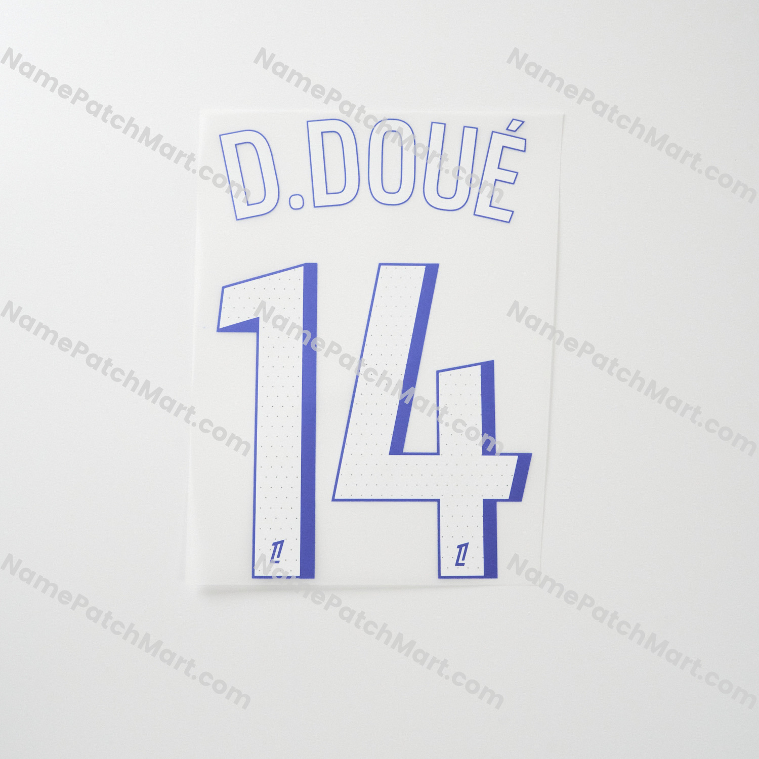 D. Doué #14 (Ligue 1) - Paris Saint-Germain PSG 25-26 Third  | Name Number Set - NamePatchMart.COM