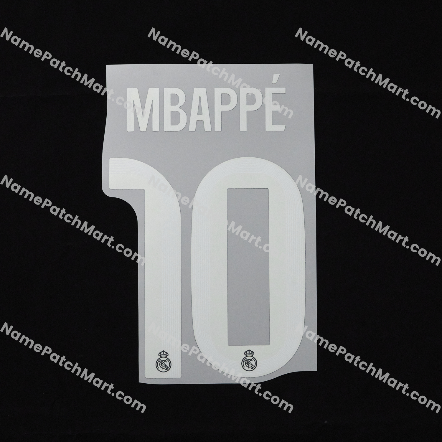 Mbappé #10 (Champions League) - Real Madrid 25-26 Away  | Name Number Set - NamePatchMart.COM