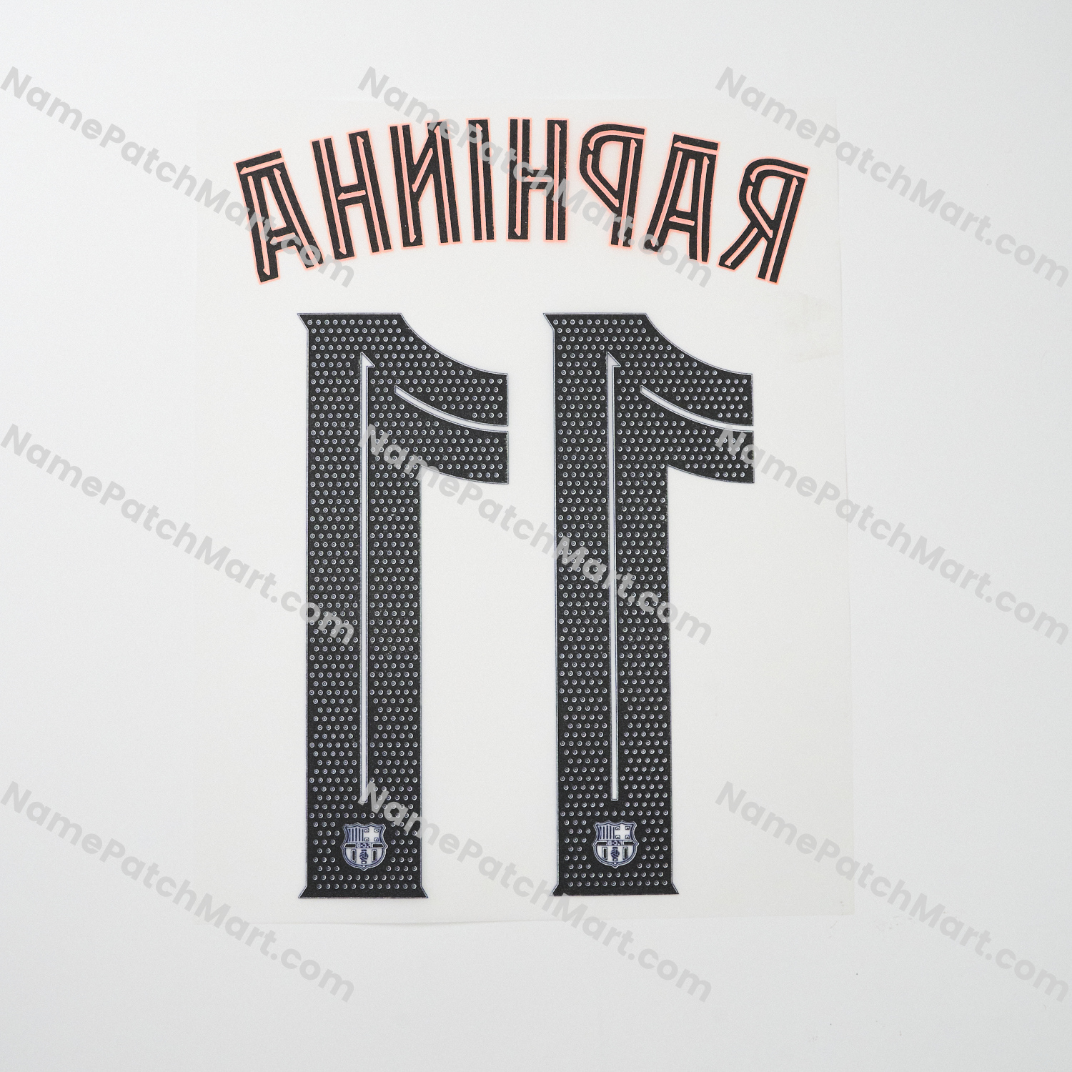 Raphinha #11 (Champions League) - Barcelona 25-26 Third  | Name Number Set - NamePatchMart.COM