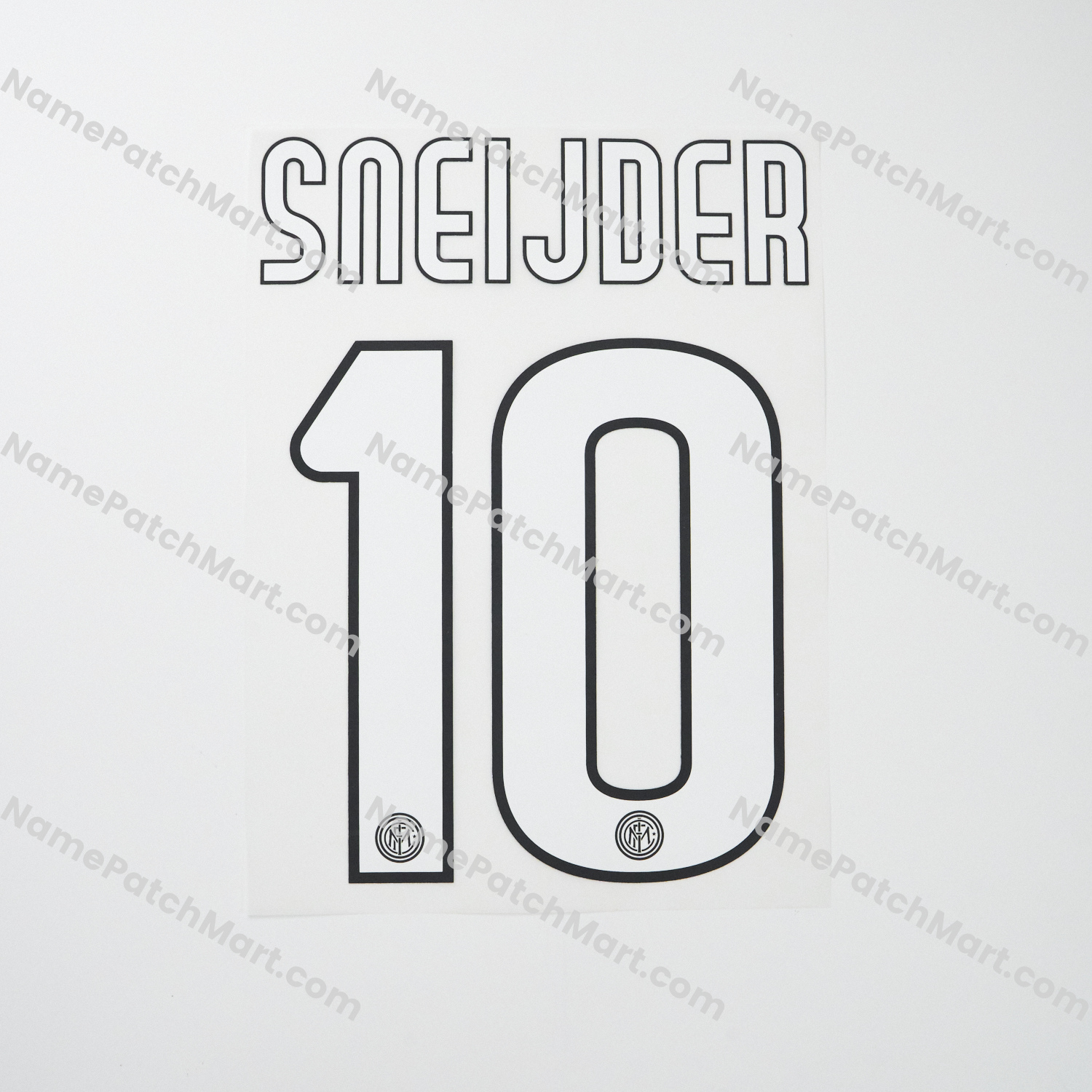 Sneijder #10 - Inter Milan 2009-11 Home  | Name Number Set - NamePatchMart.COM