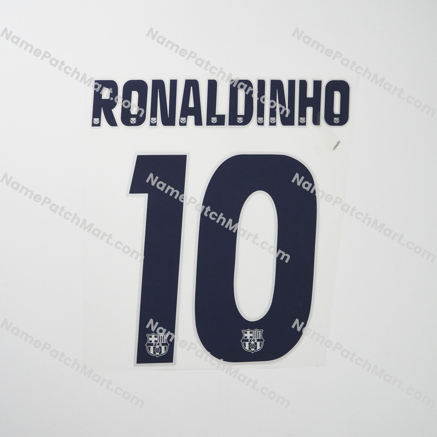 Ronaldinho #10 - Barcelona 2005-06 Away  | Name Number Set - NamePatchMart.COM