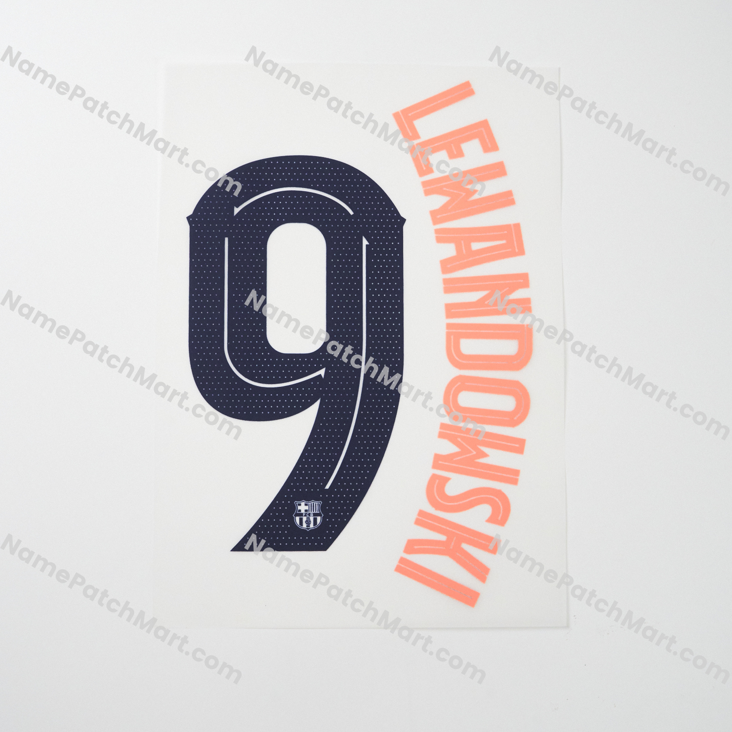 Lewandowski #9 (Champions League) - Barcelona 25-26 Third  | Name Number Set - NamePatchMart.COM
