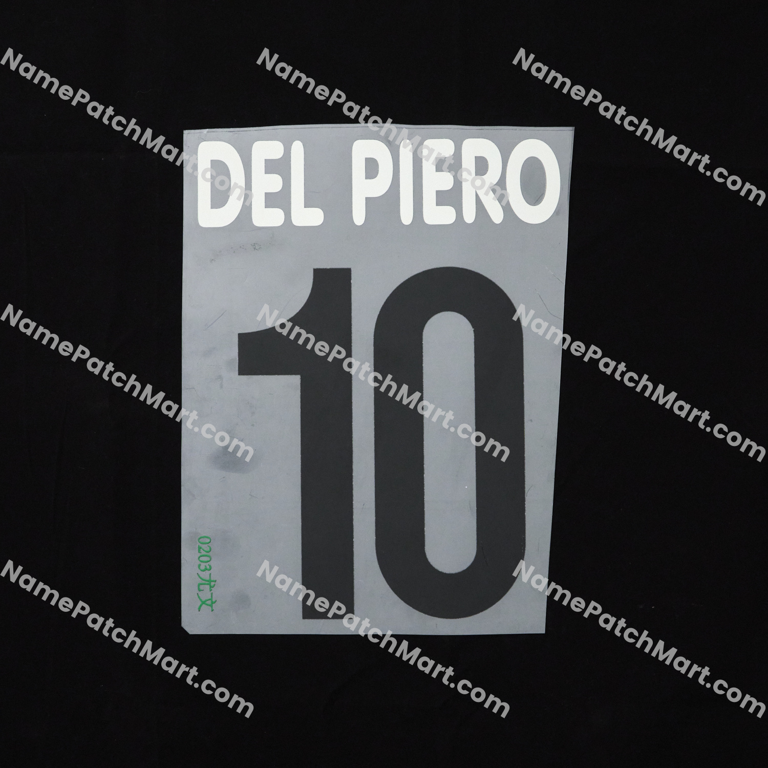 Del Piero #10 - Juventus 2002-03 Home  | Name Number Set - NamePatchMart.COM