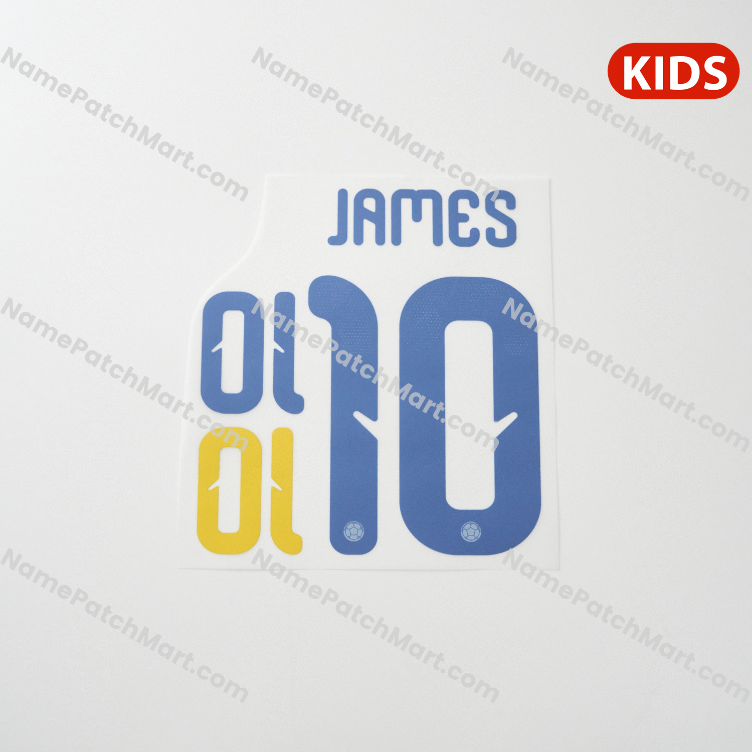 James #10 (World Cup 26) - Colombia 2026 Home KIDS  | Name Number Set - NamePatchMart.COM