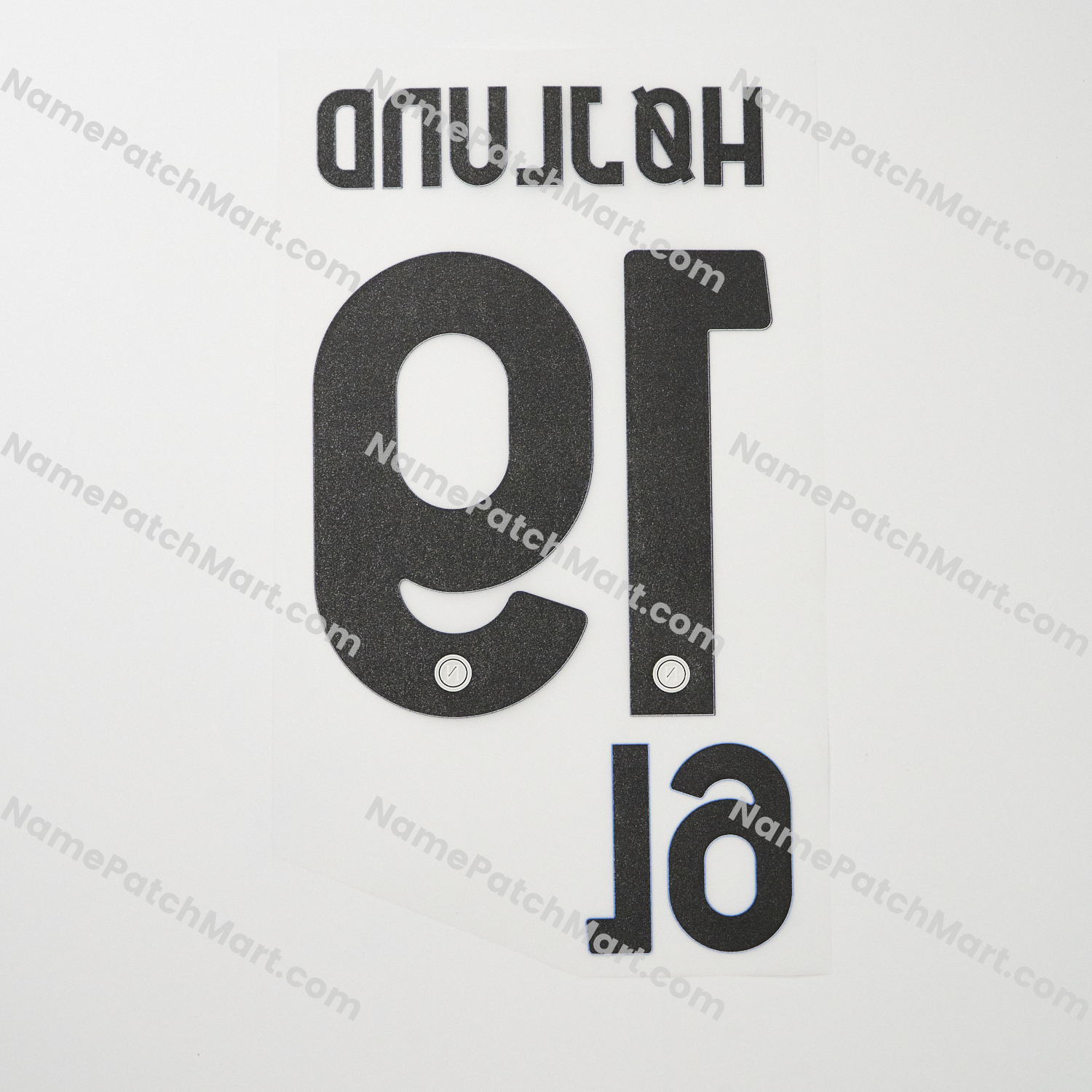 KIDS Højlund #19 (Series A) - Napoli 25-26 Home  | Name Number Set - NamePatchMart.COM