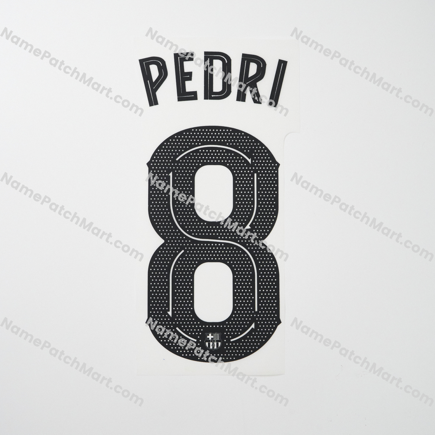 Pedri #8 (Champions League) - Barcelona 25-26 Away  | Name Number Set - NamePatchMart.COM