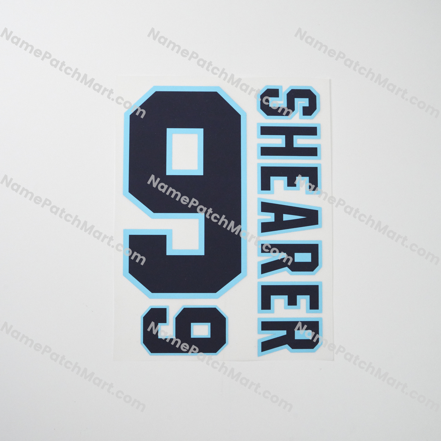 Shearer #9 - England 1996 Home  | Name Number Set - NamePatchMart.COM