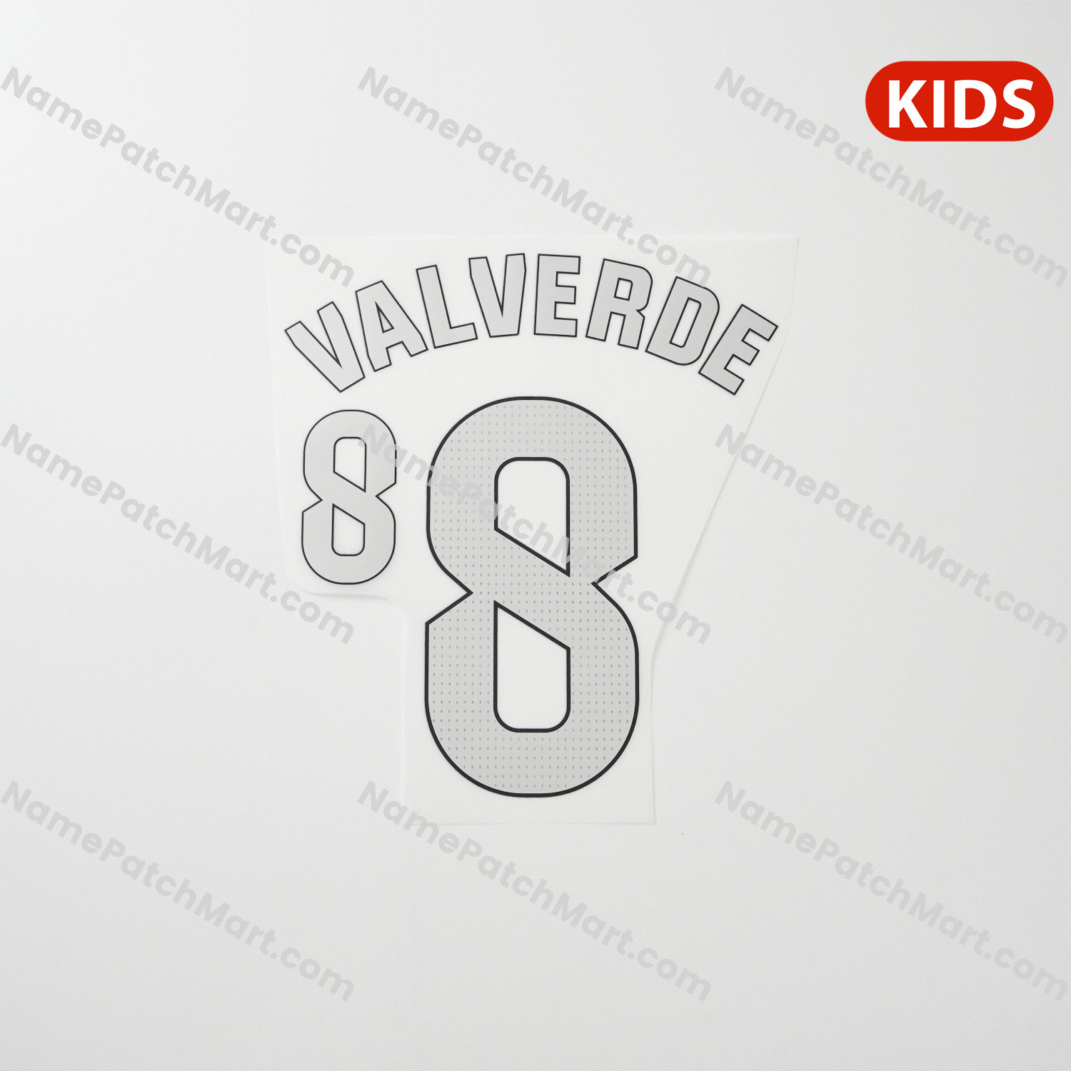 Valverde #8 (La Liga) - Real Madrid 25-26 Away KIDS  | Name Number Set - NamePatchMart.COM