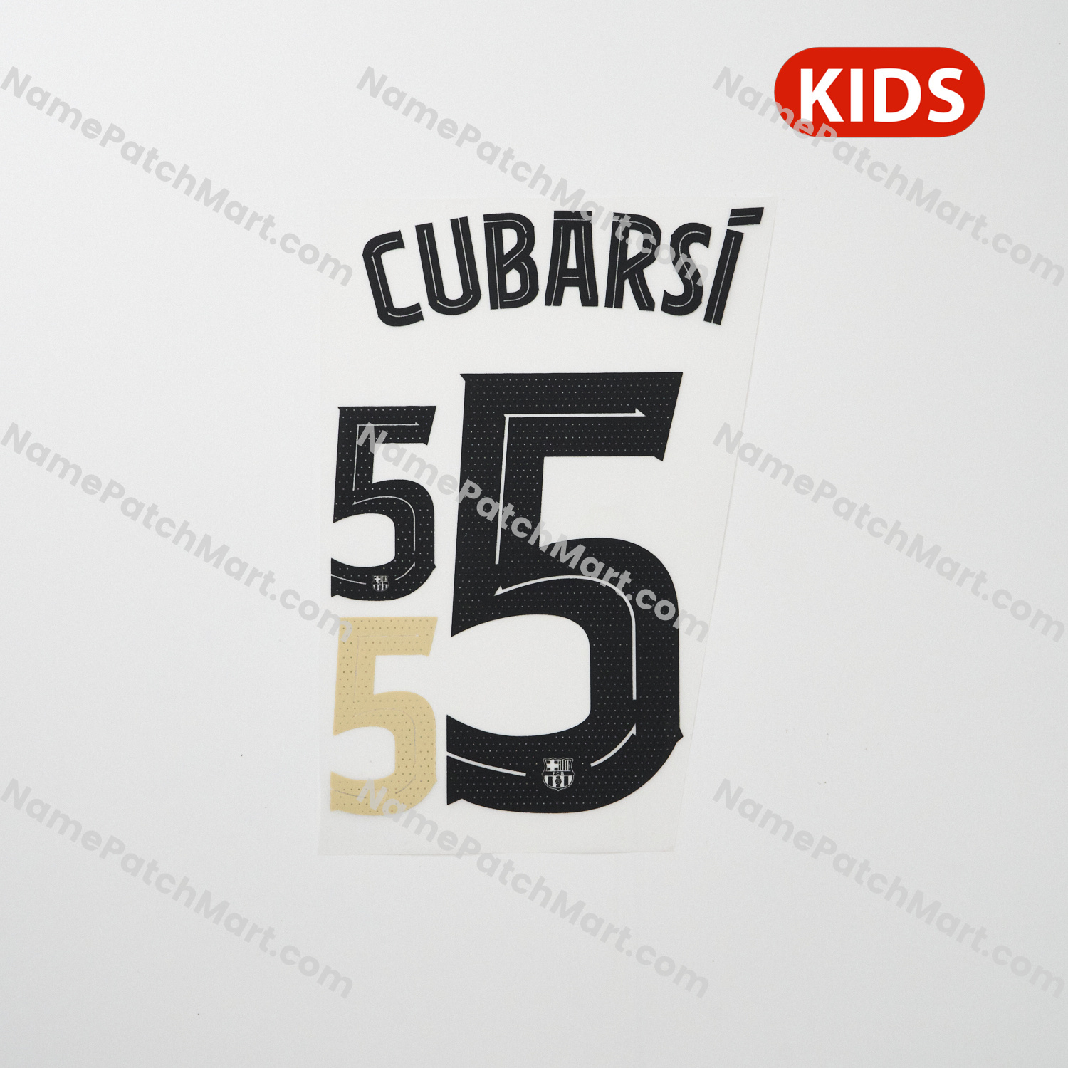 KIDS Cubarsí #5 (Champions League) - Barcelona 25-26 Away  | Name Number Set - NamePatchMart.COM