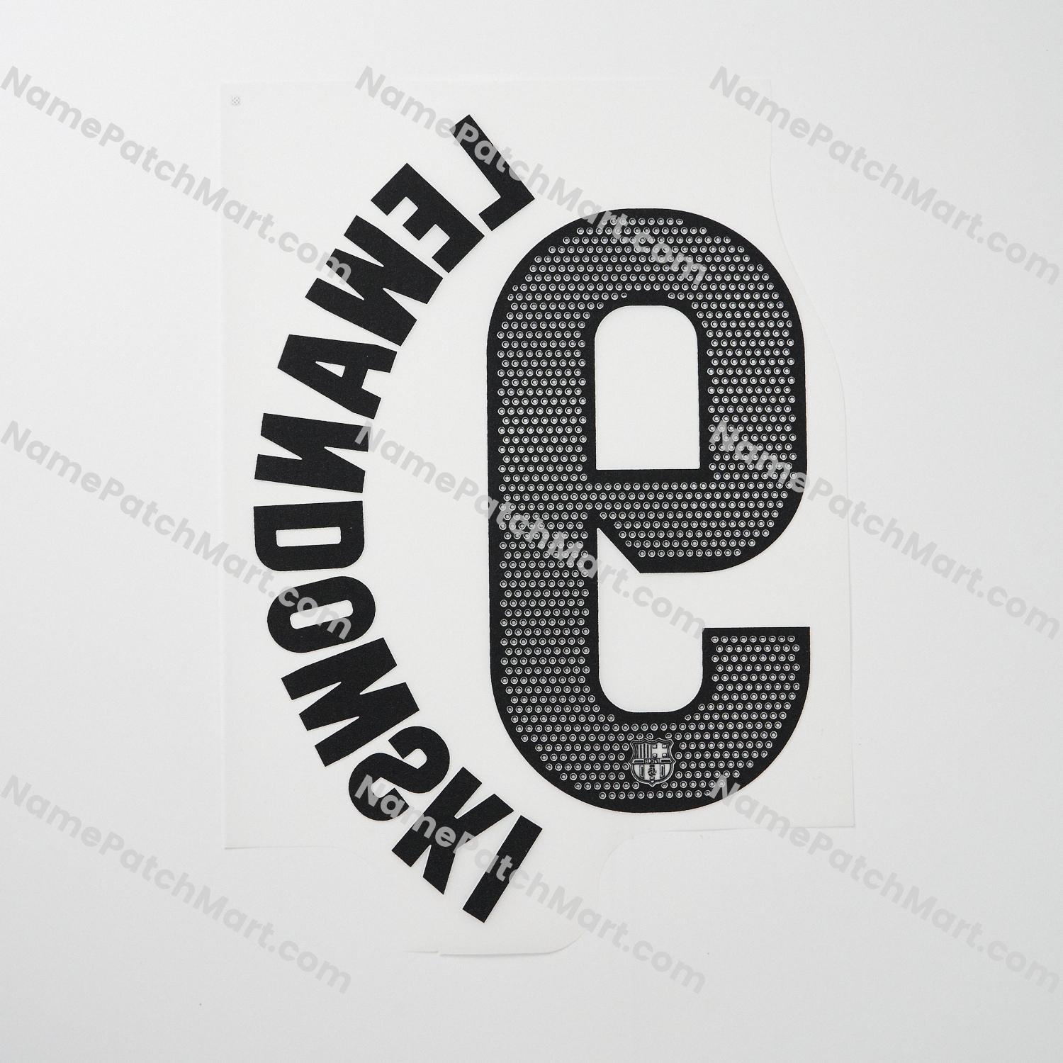 Lewandowski #9 (La Liga) - Barcelona 25-26 Away  | Name Number Set - NamePatchMart.COM