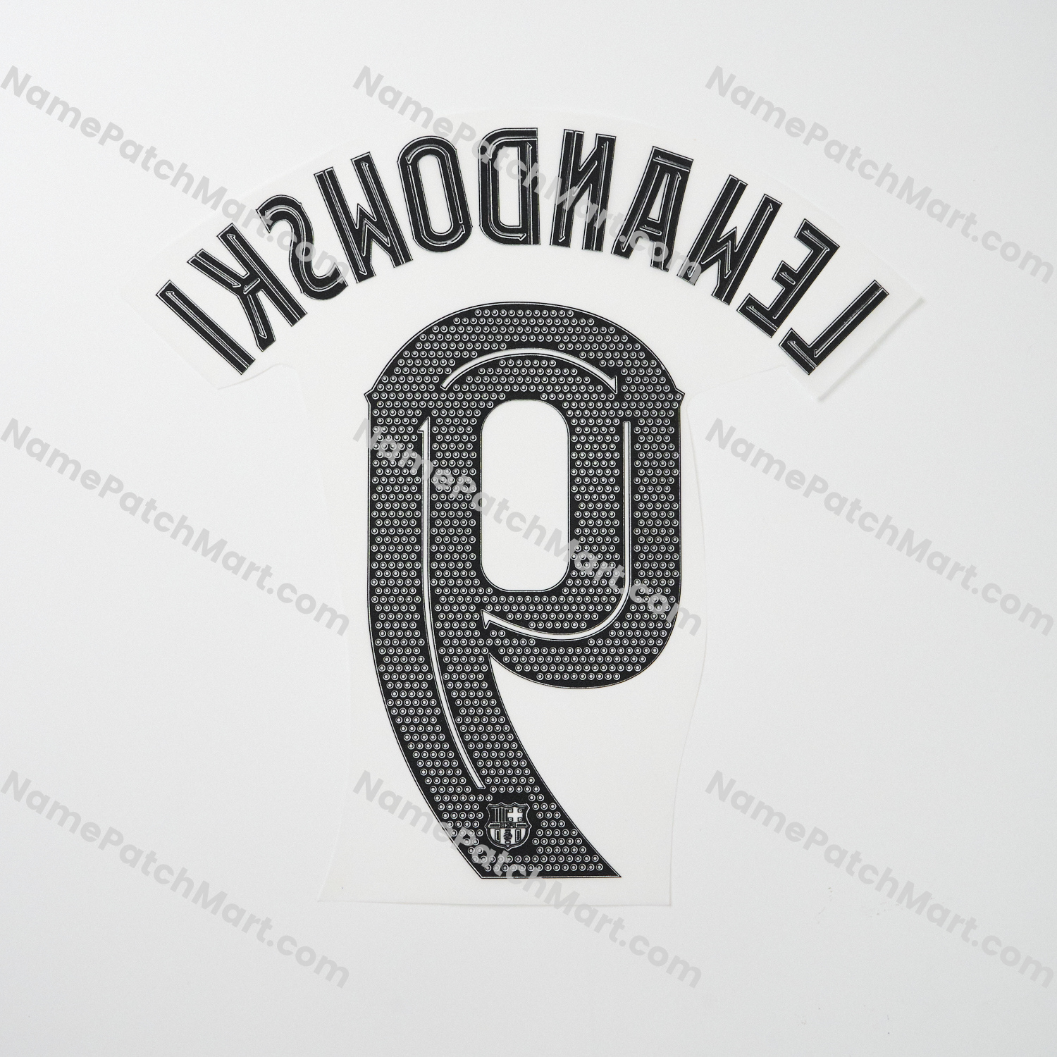 Lewandowski #9 (Champions League) - Barcelona 25-26 Away  | Name Number Set - NamePatchMart.COM