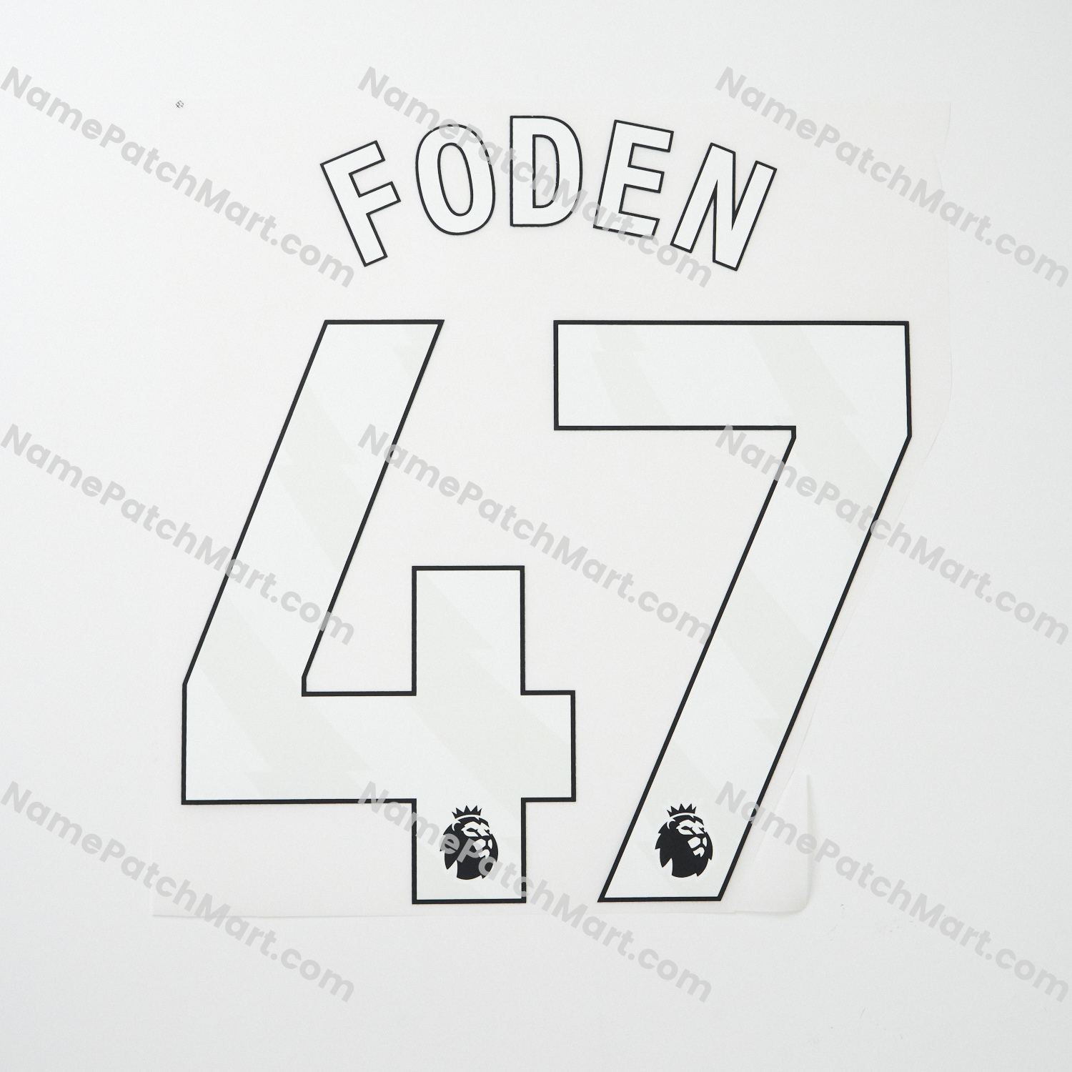 Foden #47 (Premier League) - Manchester City 25-26 Home  | Name Number Set - NamePatchMart.COM