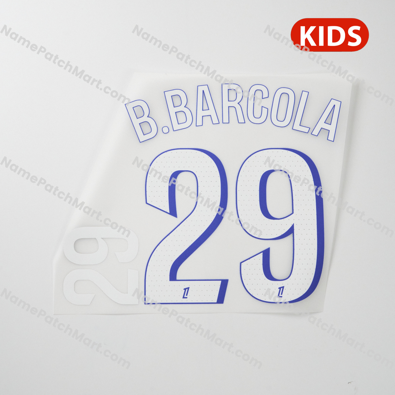 B. Barcola #29 (Ligue 1) - Paris Saint-Germain PSG25-26Third KIDS  | Name Number Set - NamePatchMart.COM