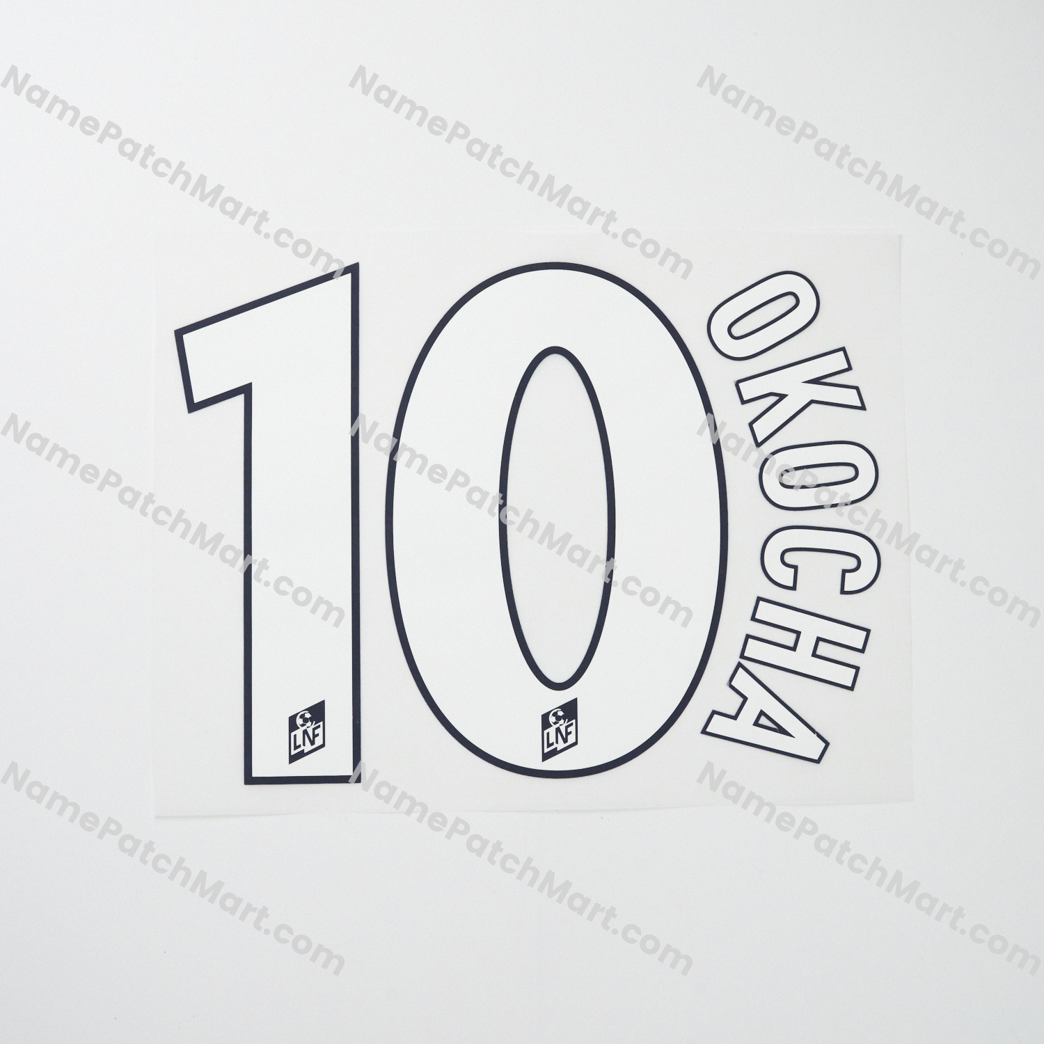 Okocha #10 - Paris Saint-Germain PSG 1998-00 Home  | Name Number Set - NamePatchMart.COM