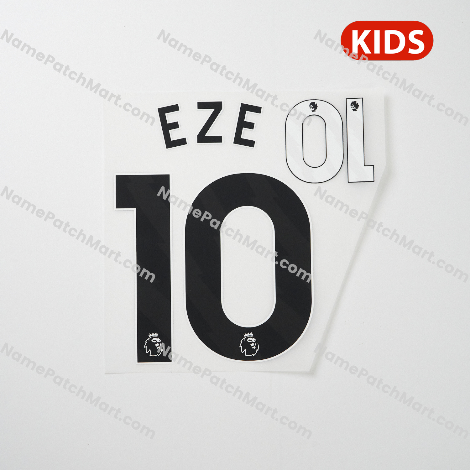 KIDS Eze #10 (Premier League) - Arsenal 25-26 Third  | Name Number Set - NamePatchMart.COM