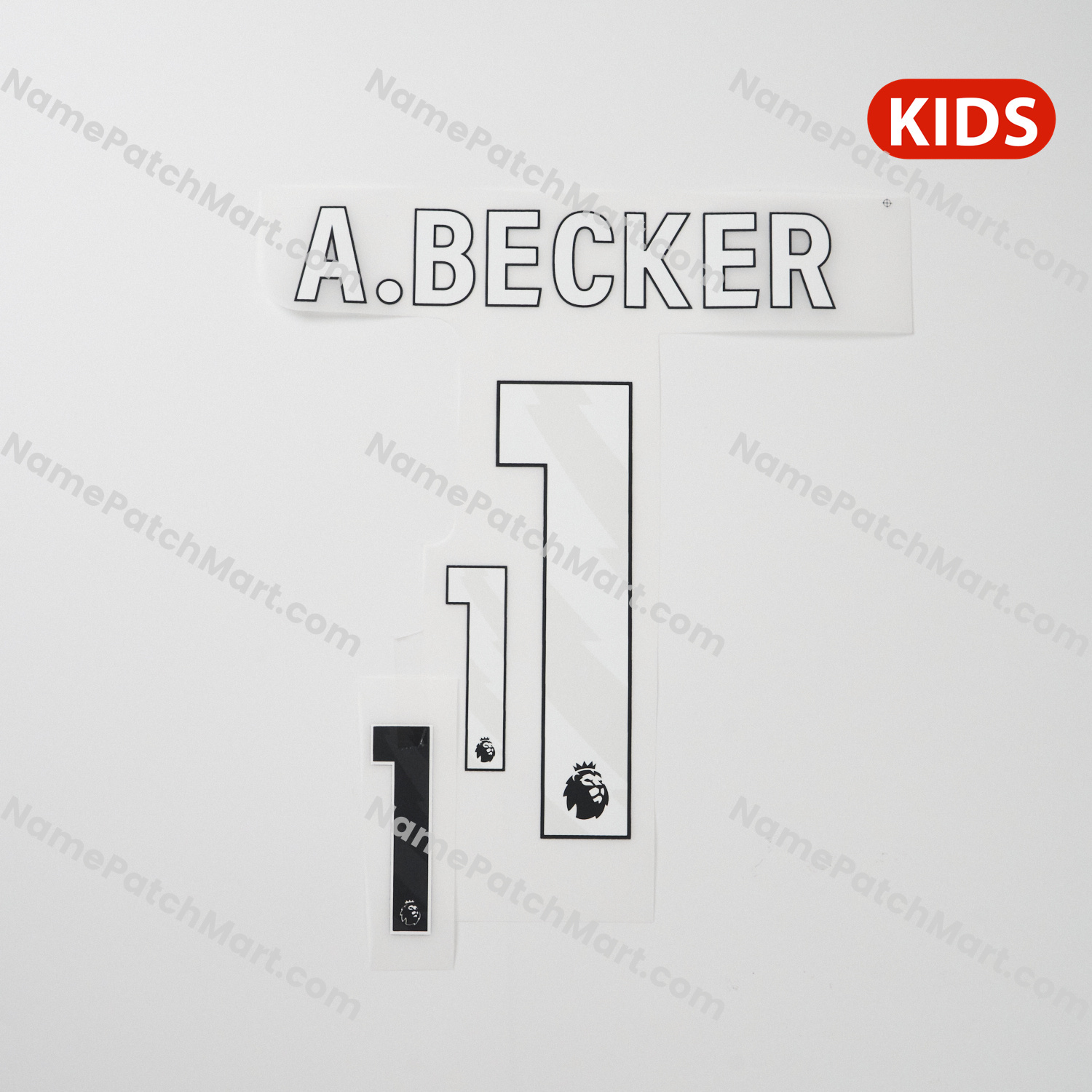 KIDS A.Becker #1 (Premier League) - Liverpool 25-26 Home and Third  | Name Number Set - NamePatchMart.COM