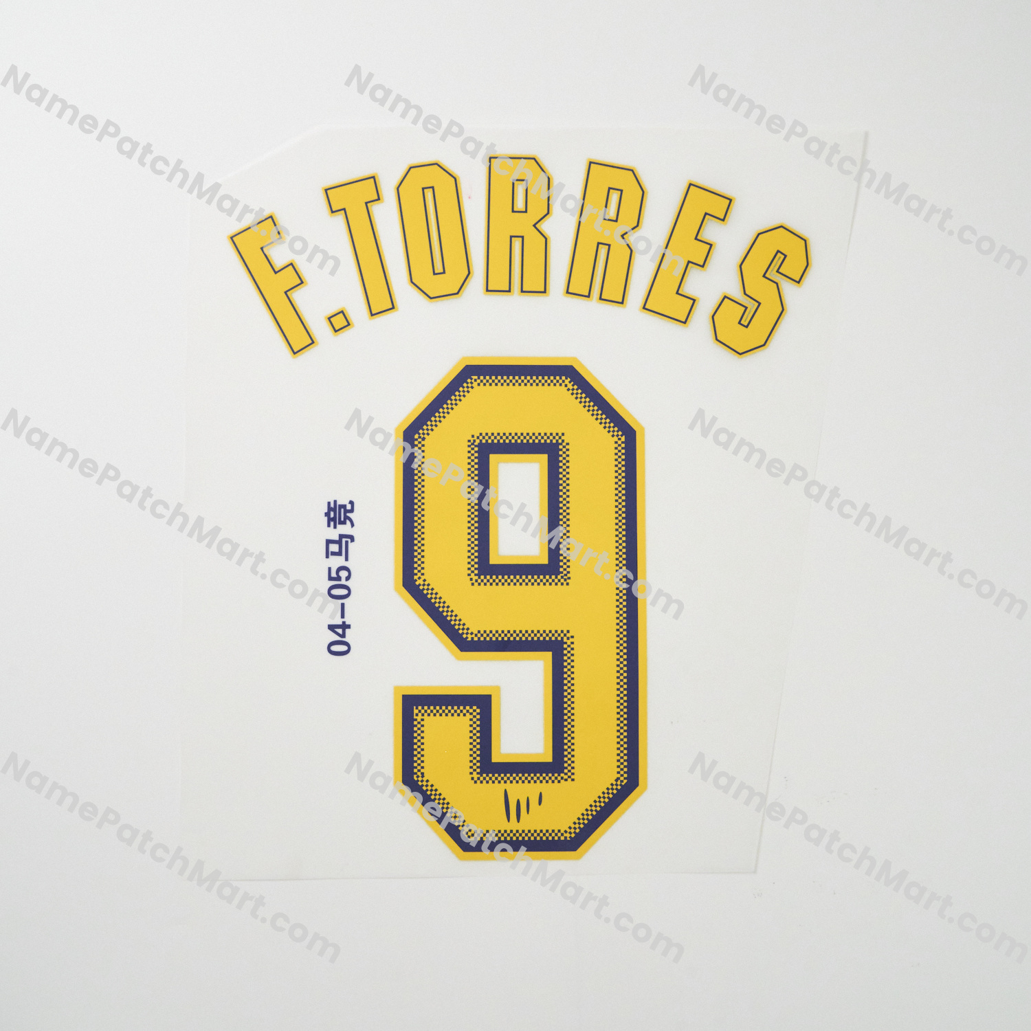 F.Torres #9 - Atletico Madrid 2004-05 Home  | Name Number Set - NamePatchMart.COM