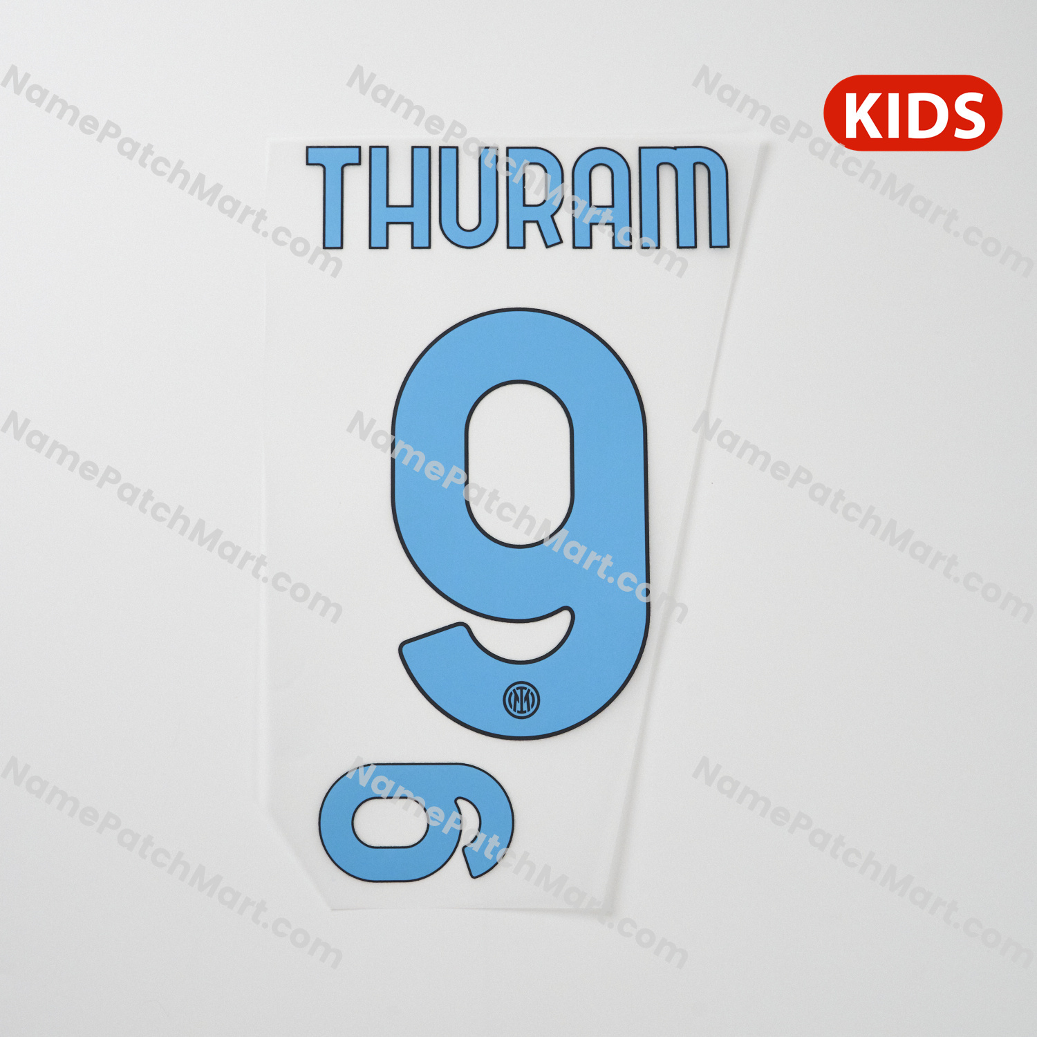 KIDS Thuram #9 - Inter Milan 25-26 Home  | Name Number Set - NamePatchMart.COM
