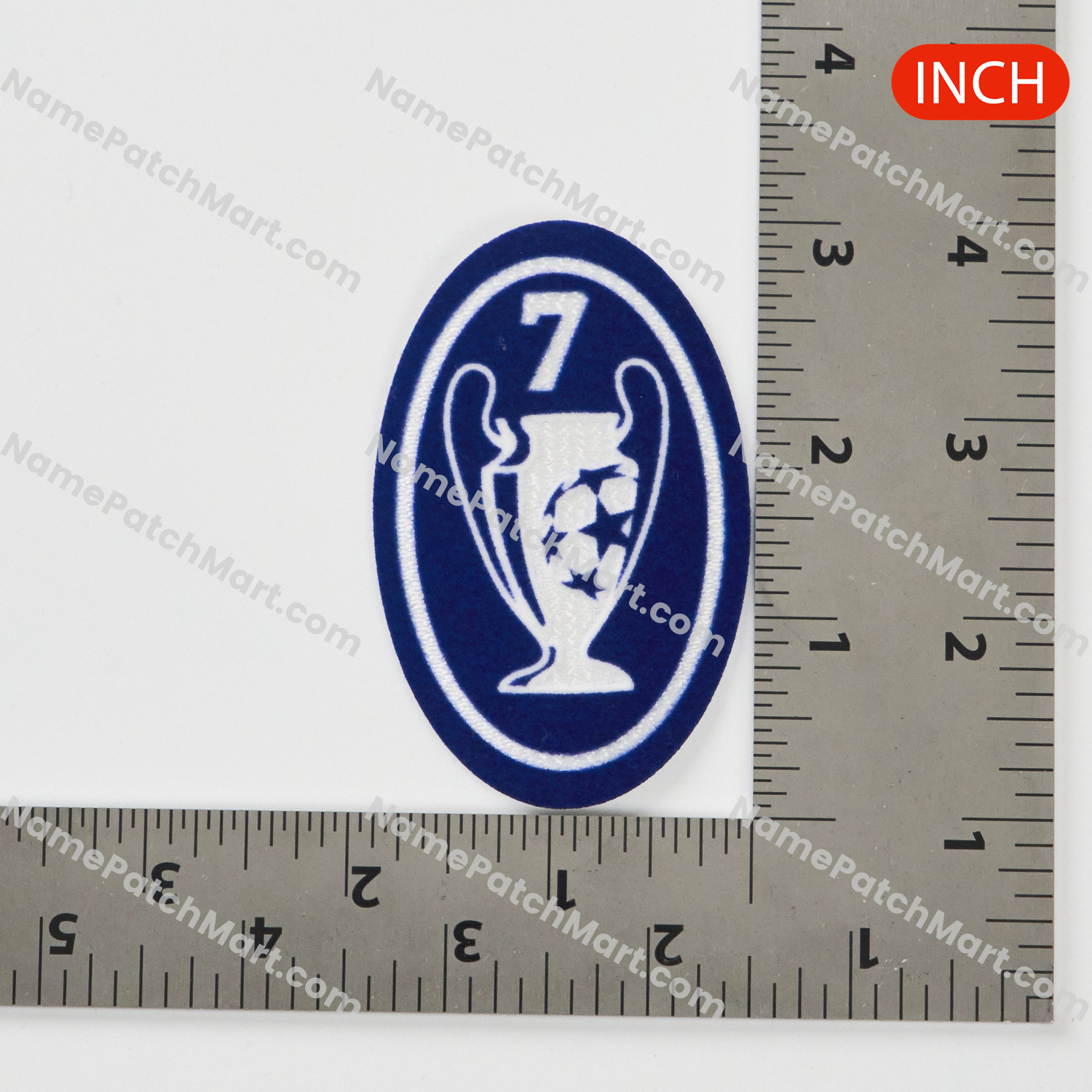 2003-06 UEFA Champions League '7 Times Winner ' Trophy Patch  | Name Number Set - NamePatchMart.COM