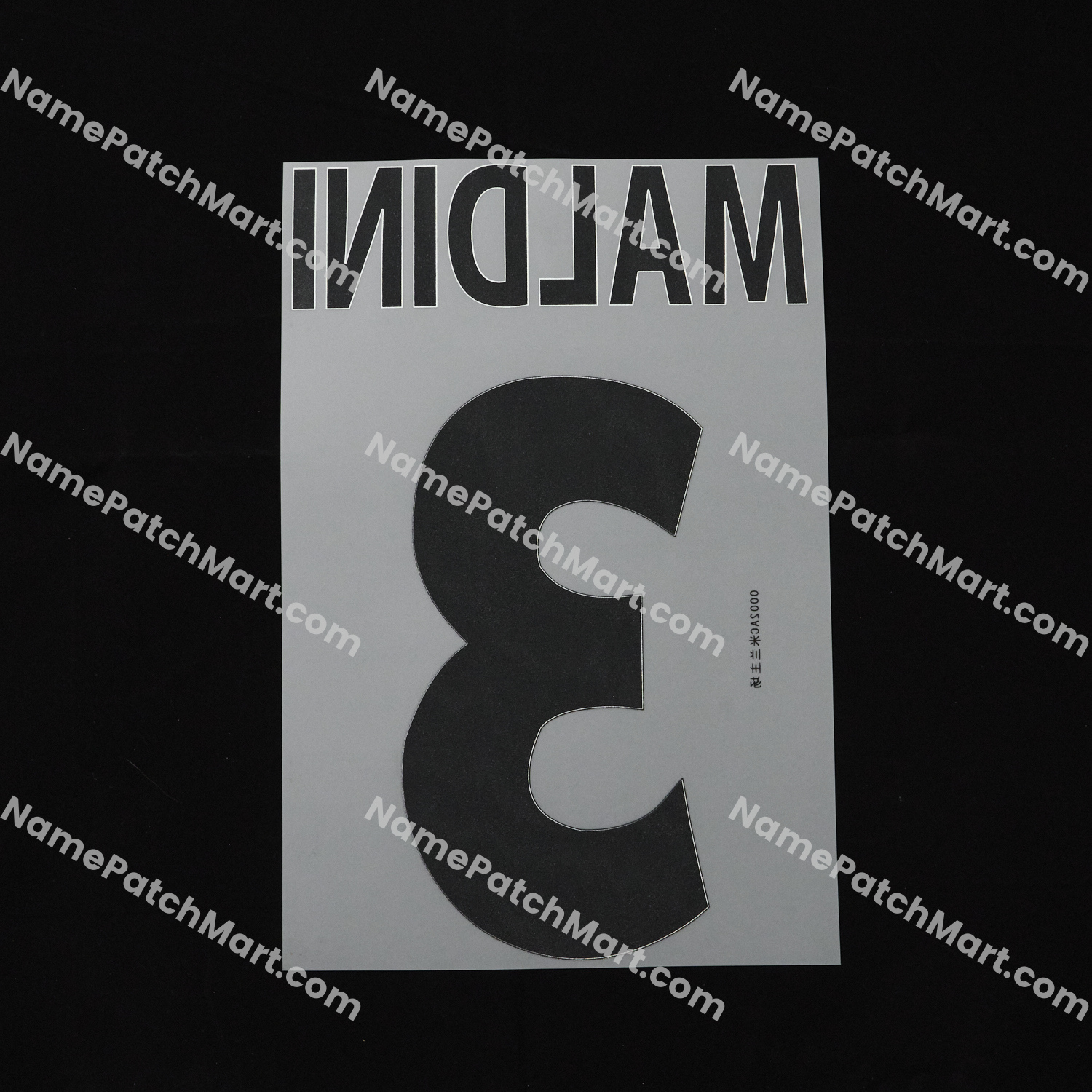 Maldini #3 - AC Milan 2000-02 Home  | Name Number Set - NamePatchMart.COM