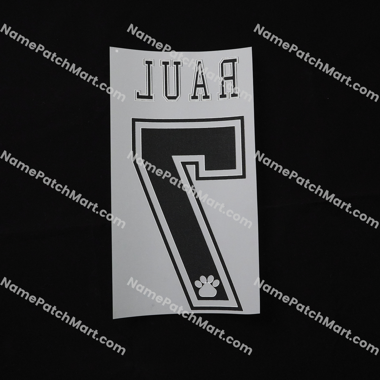 Raúl #7 - Retro Real Madrid 1995-96 Away  | Name Number Set - NamePatchMart.COM