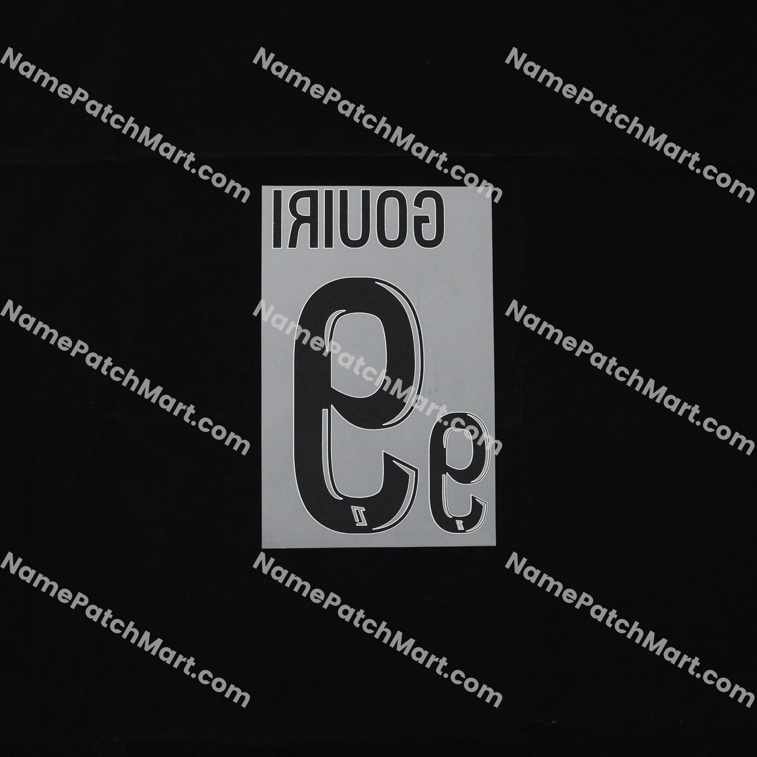 KIDS Gouiri #9 (Ligue 1) - Marseille 25-26 Away and Third  | Name Number Set - NamePatchMart.COM