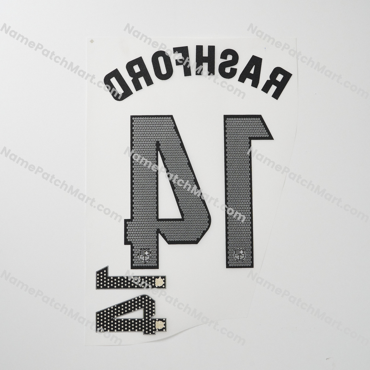 Rashford #14 (La Liga) - Barcelona 25-26 Away KIDS  | Name Number Set - NamePatchMart.COM