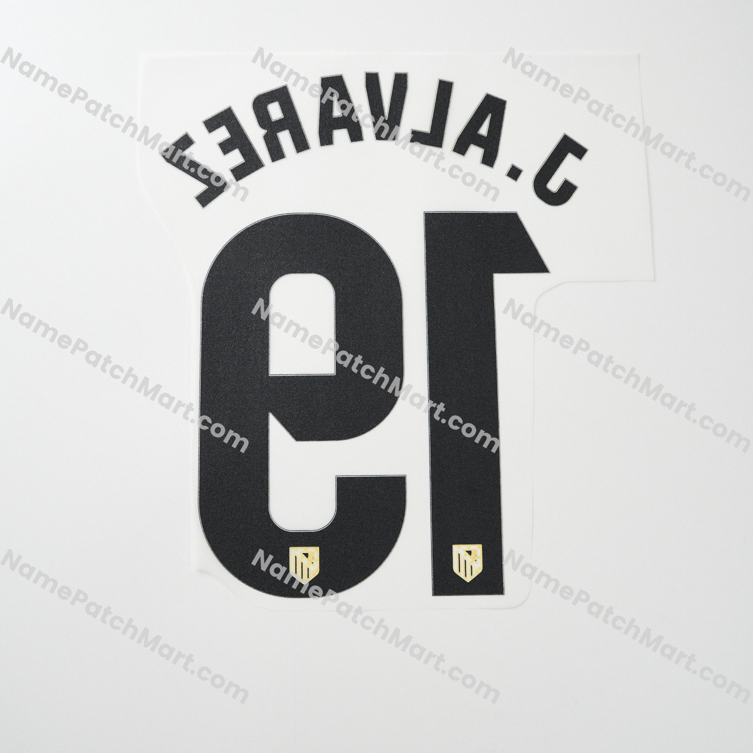 J. Alvarez #19 (La Liga) - Atletico Madrid 25-26 Away  | Name Number Set - NamePatchMart.COM