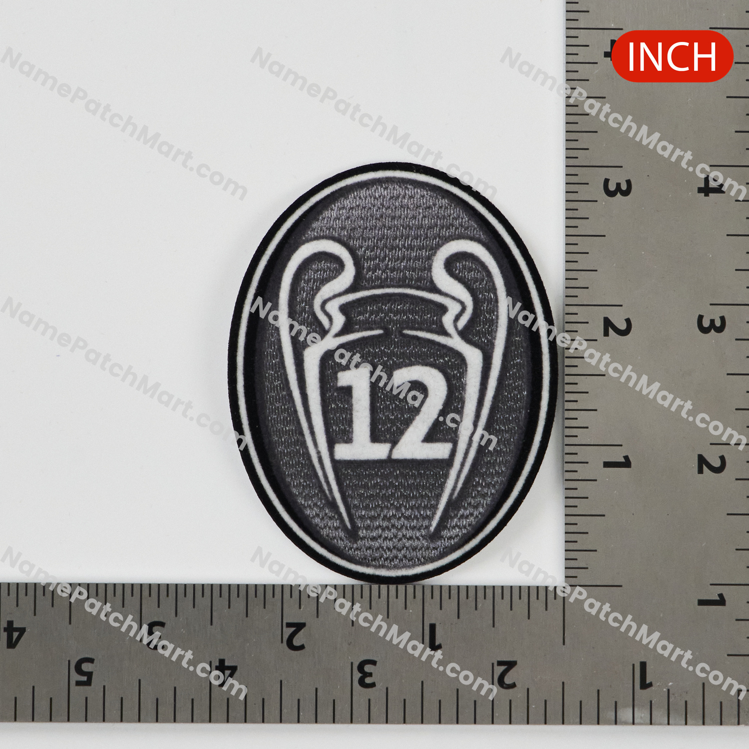 2017-18 Real Madrid UEFA Champions League '12 Times Winner ' Patch  | Name Number Set - NamePatchMart.COM