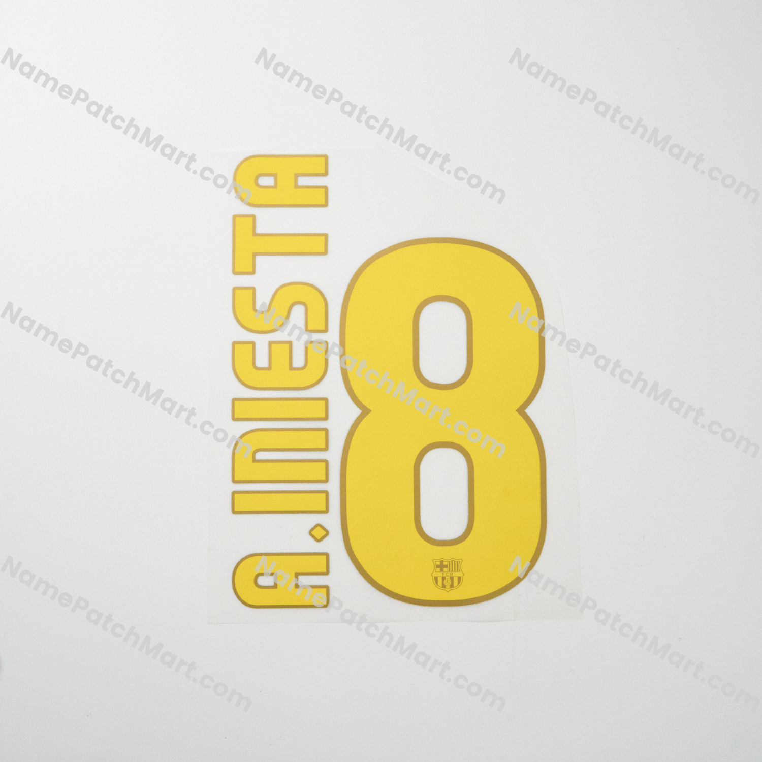 A.Iniesta #8 - Barcelona 2008-10 Home  | Name Number Set - NamePatchMart.COM