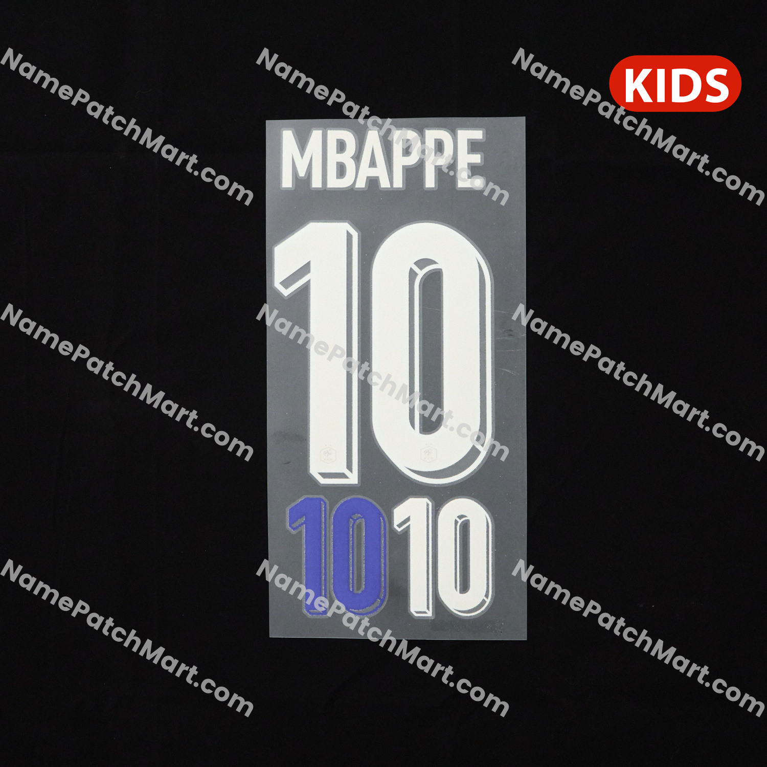 KIDS Mbappé #10 - France 2024 Away  | Name Number Set - NamePatchMart.COM