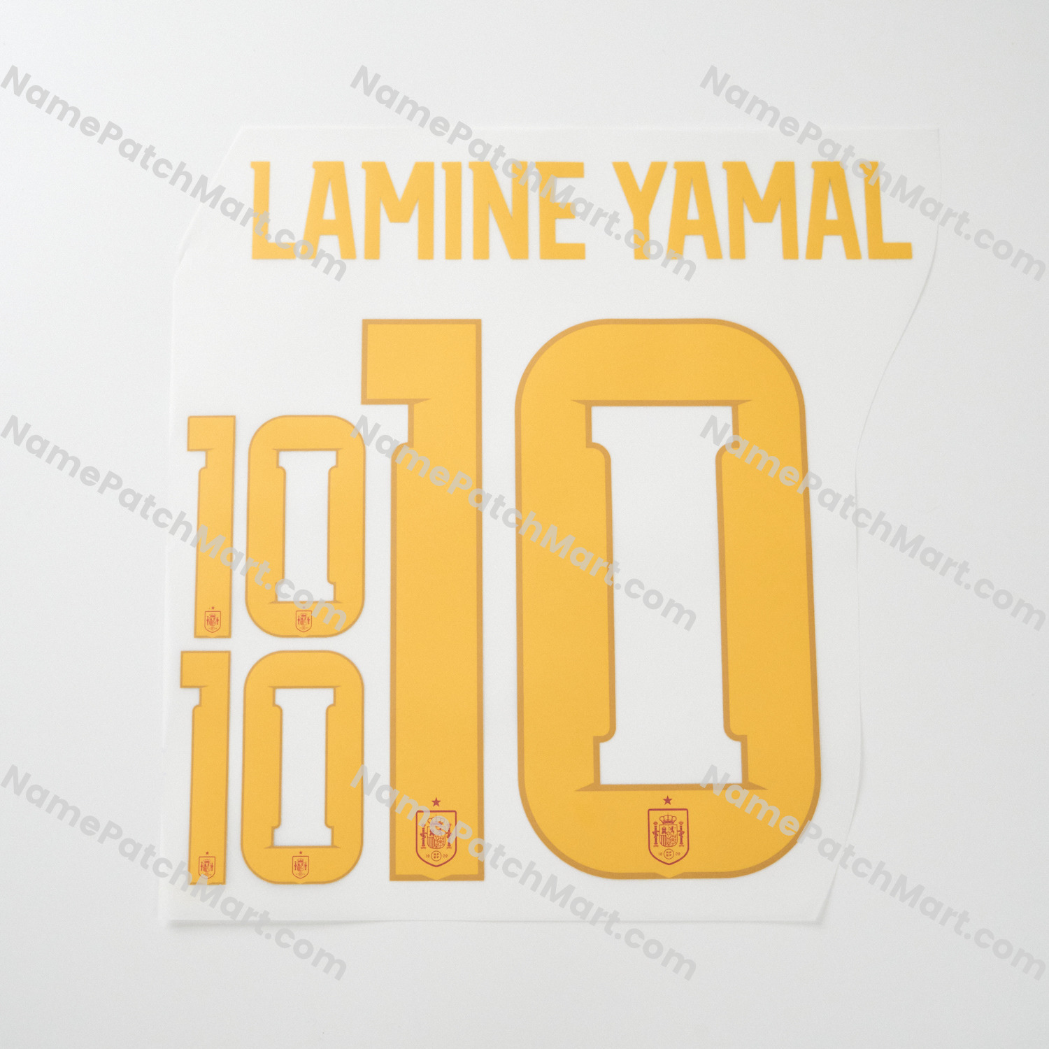 Lamine Yamal #10 (World Cup 26) - Spain 2026 Home  | Name Number Set - NamePatchMart.COM