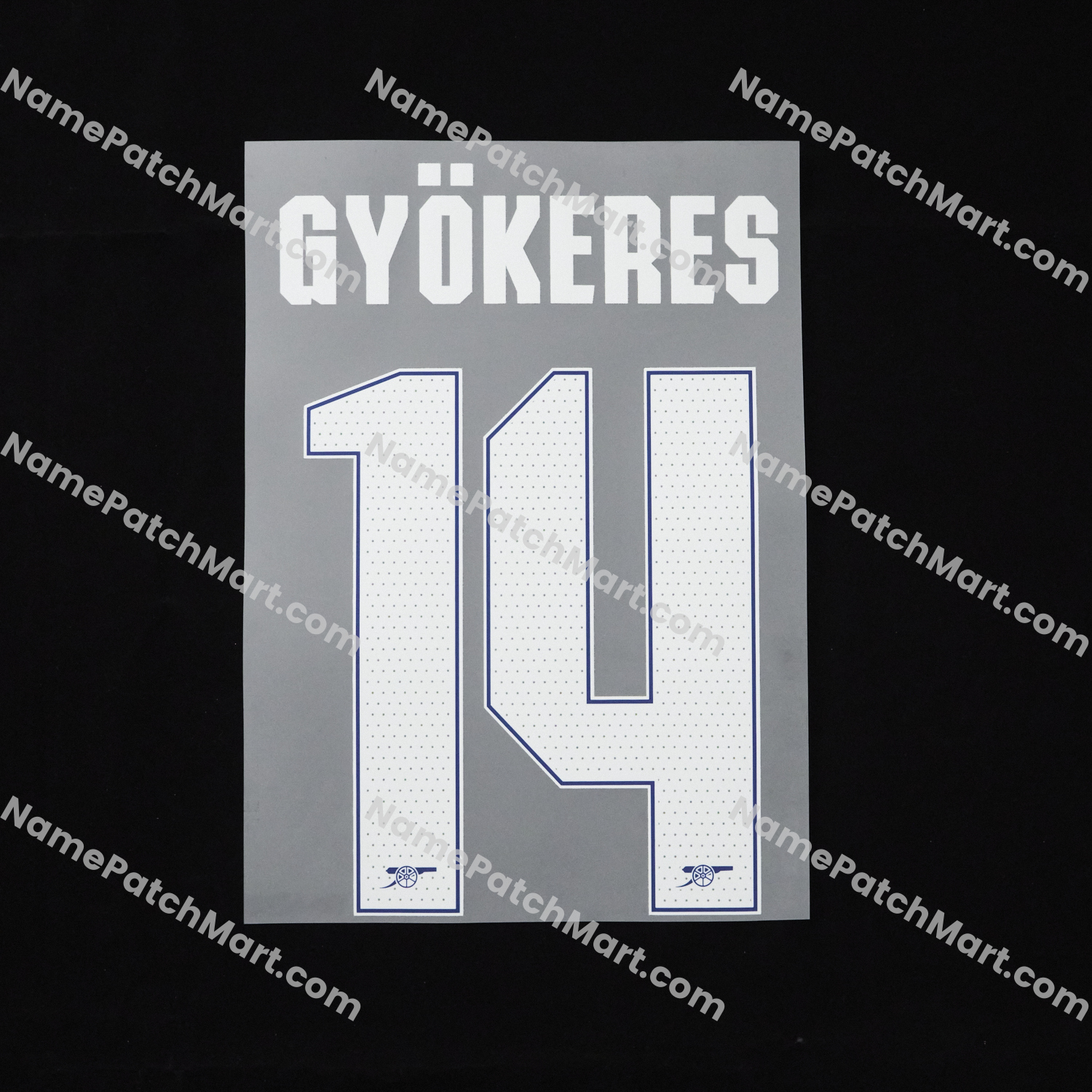 Gyökeres #14 (Champions League) - Arsenal 25-26 Home  | Name Number Set - NamePatchMart.COM