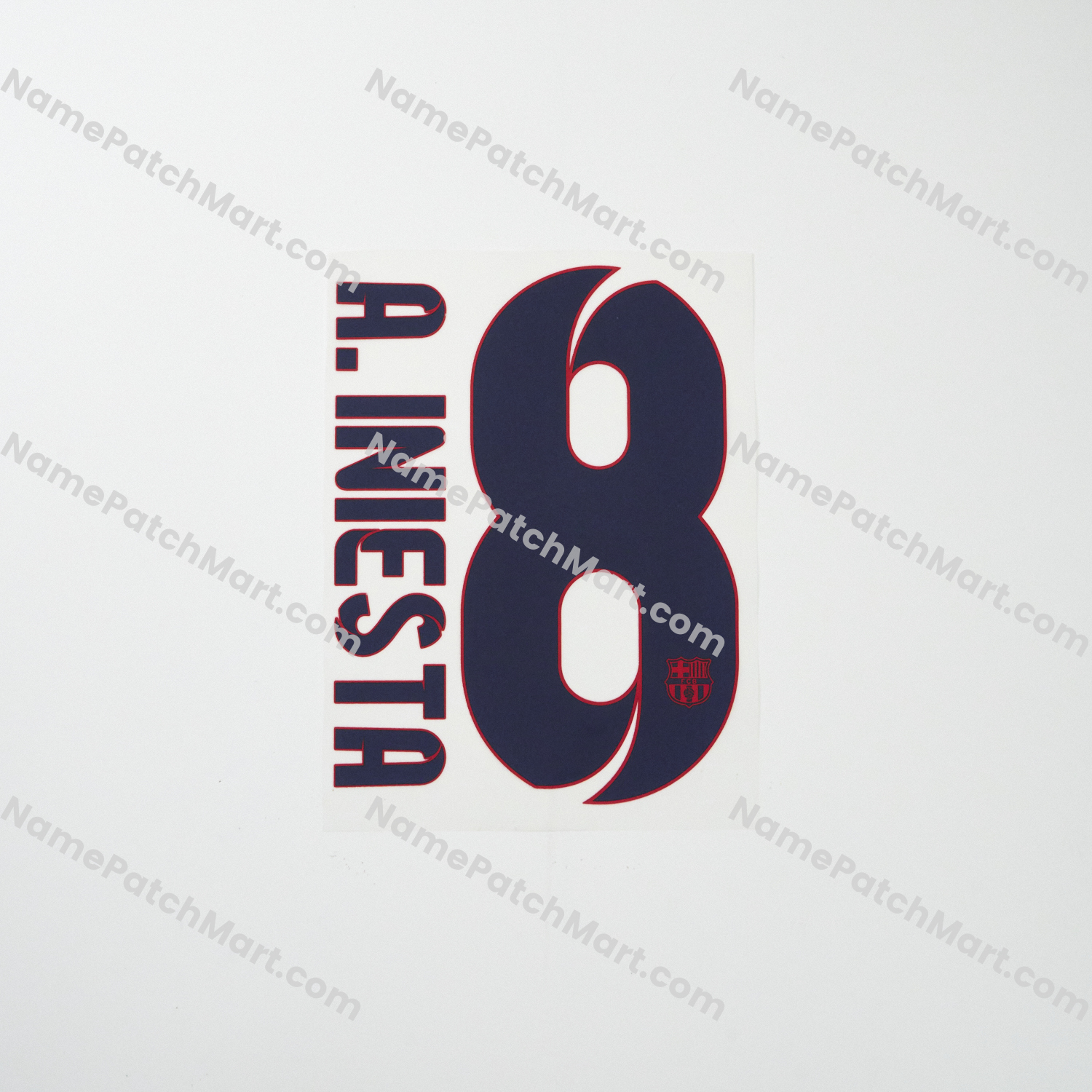 A.Iniesta #8 - Barcelona 2012-14 Away  | Name Number Set - NamePatchMart.COM