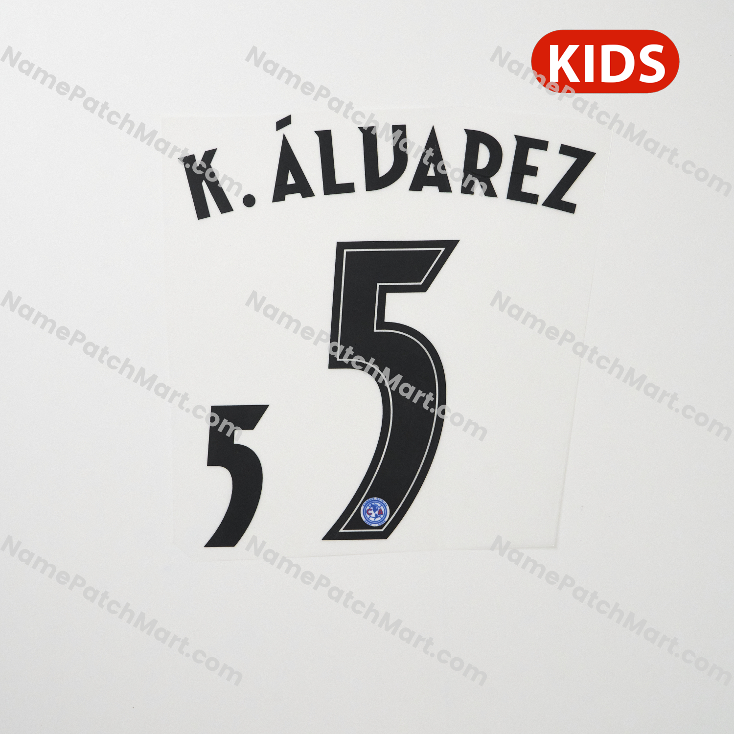 KIDS K.Álvarez #5 - Club América 25-26 Home  | Name Number Set - NamePatchMart.COM