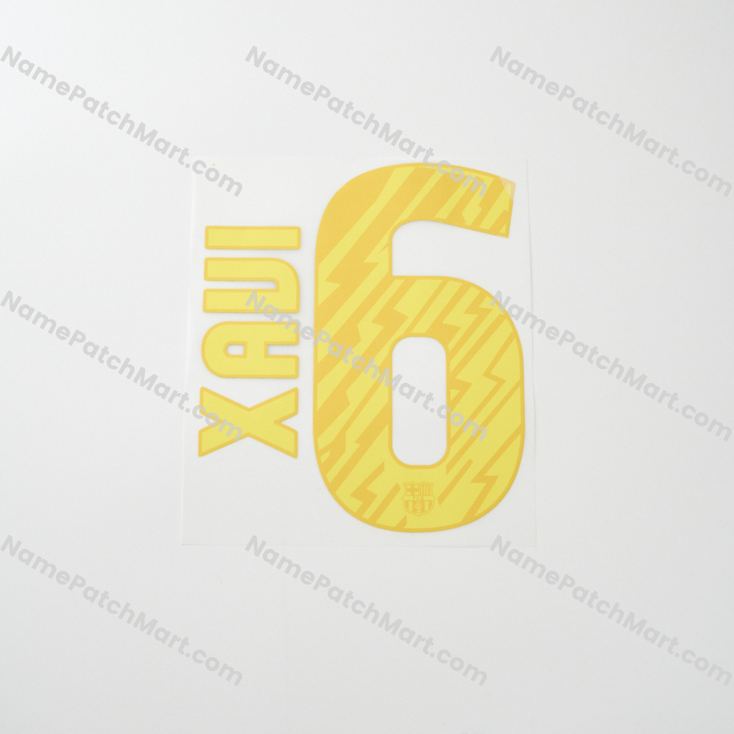 Xavi #6 - Retro Barcelona 2010-11 Home  | Name Number Set - NamePatchMart.COM