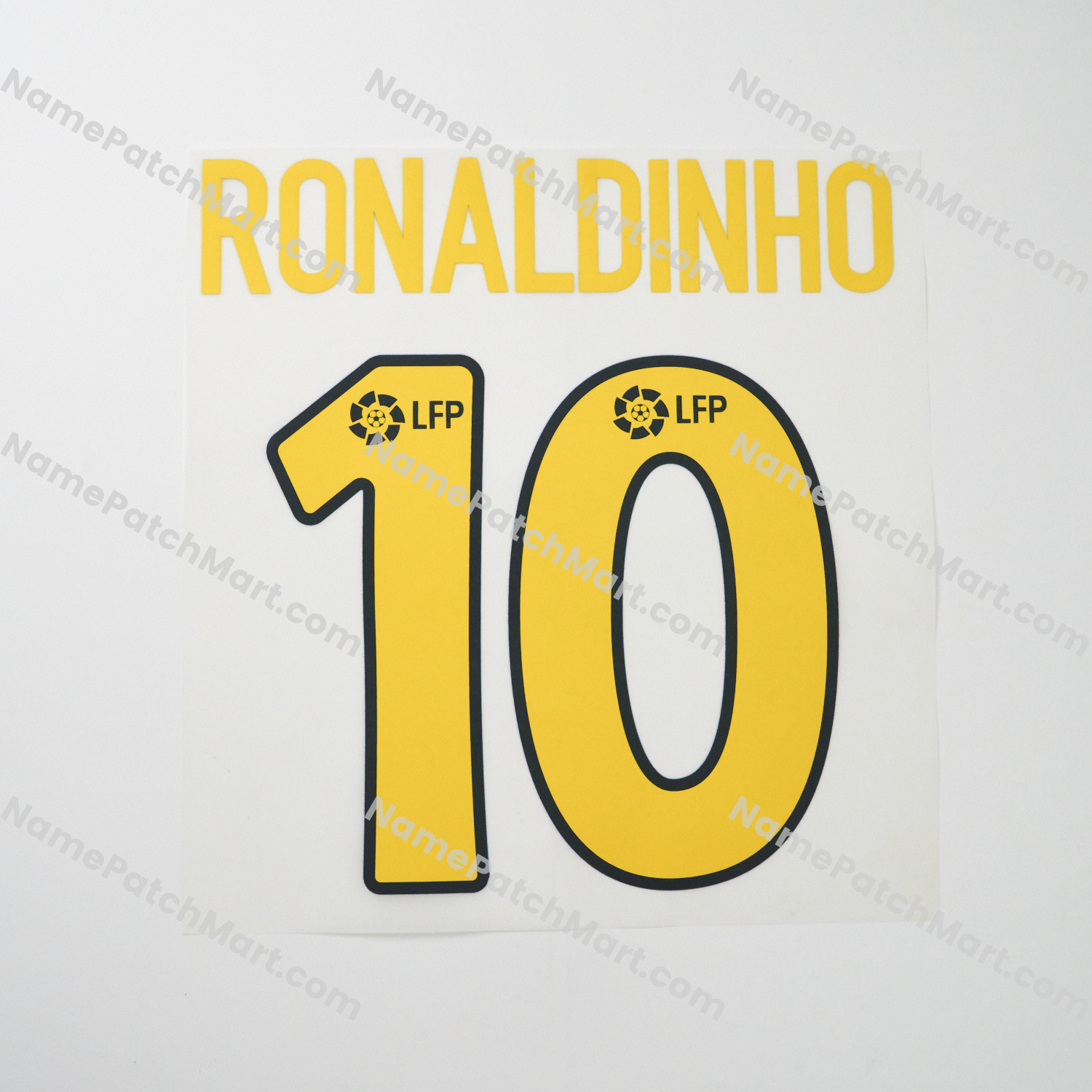 Ronaldinho #10 - Barcelona 2003-04 Home  | Name Number Set - NamePatchMart.COM