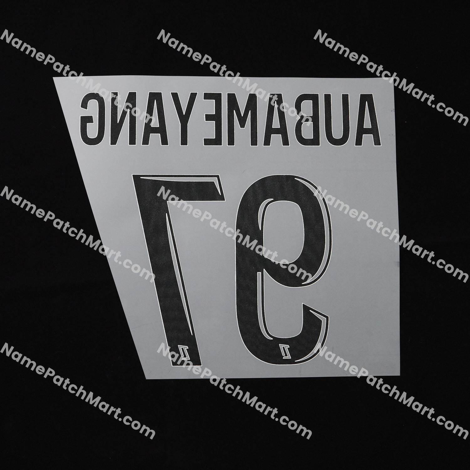 Aubameyang #97 (Ligue 1) - Marseille 25-26 Away and Third  | Name Number Set - NamePatchMart.COM