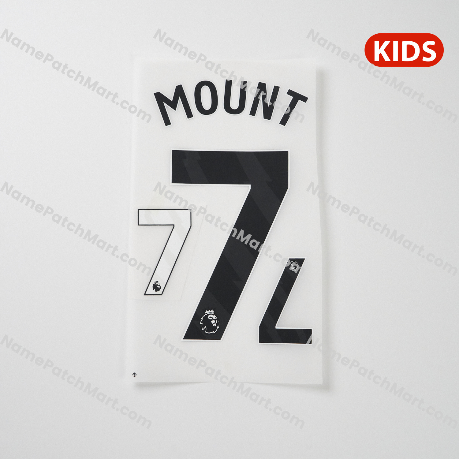 KIDS Mount #7 (Premier League) - Manchester United 25-26 Away  | Name Number Set - NamePatchMart.COM