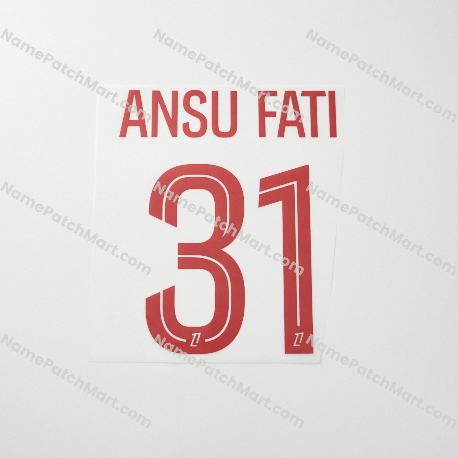 Ansu Fati #31 (Ligue 1) - AS Monaco 25-26 Home  | Name Number Set - NamePatchMart.COM