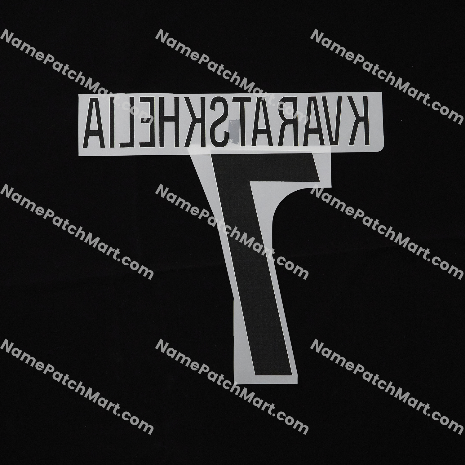 Kvaratskhelia #7 (Ligue 1) - Paris Saint-Germain PSG 25-26 Home  | Name Number Set - NamePatchMart.COM