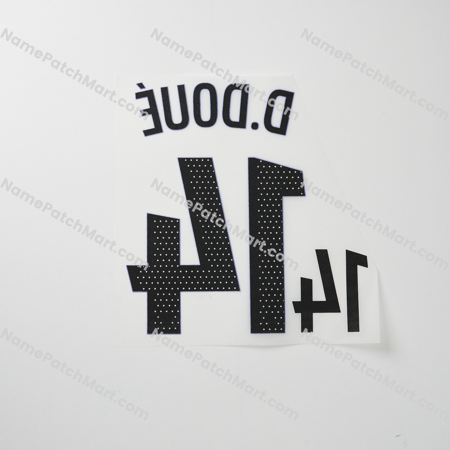 D. Doué #14 (Ligue 1) - Paris Saint-Germain PSG25-26Third KIDS  | Name Number Set - NamePatchMart.COM