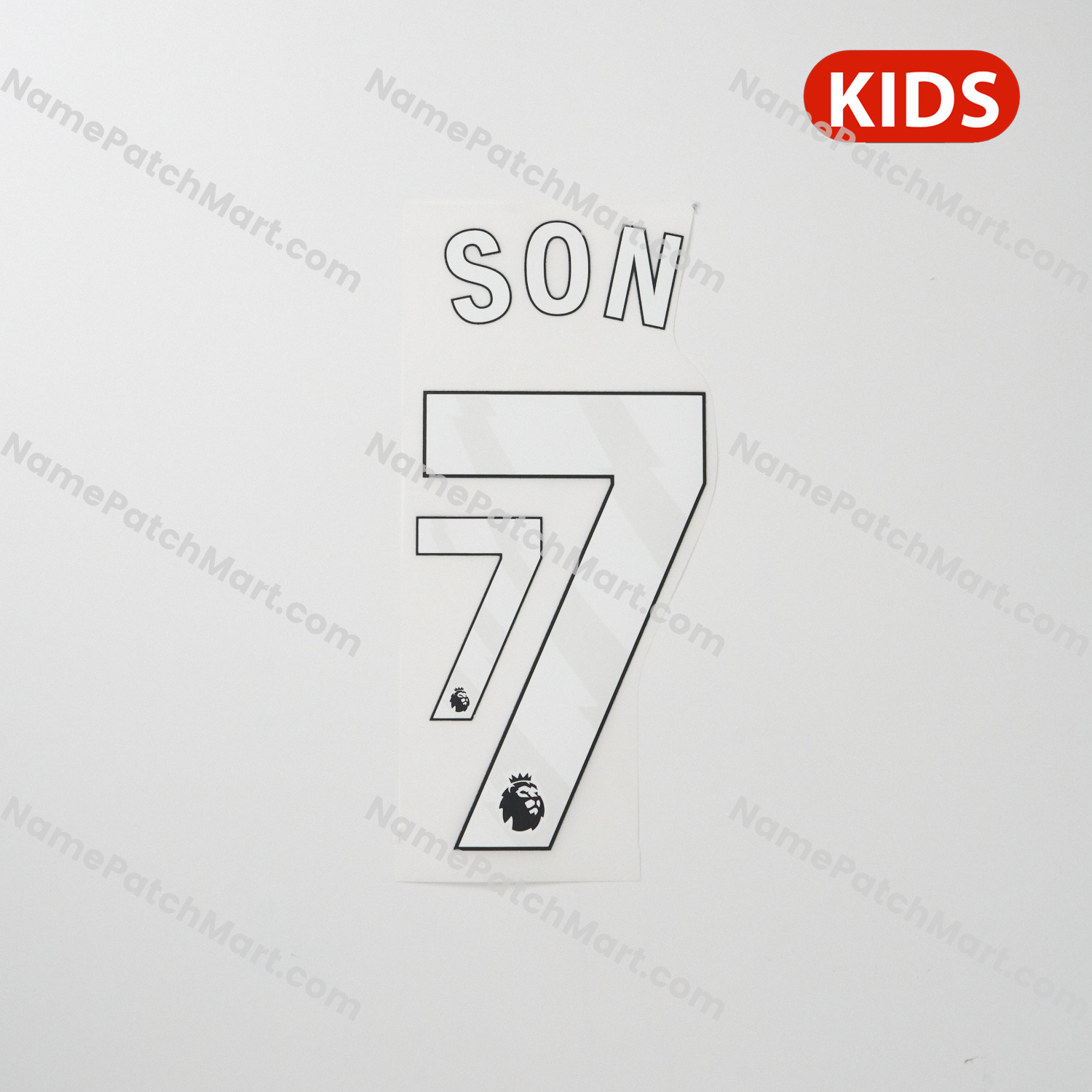 Son #7 (Premier League) - 25-26 Away KIDS  | Name Number Set - NamePatchMart.COM