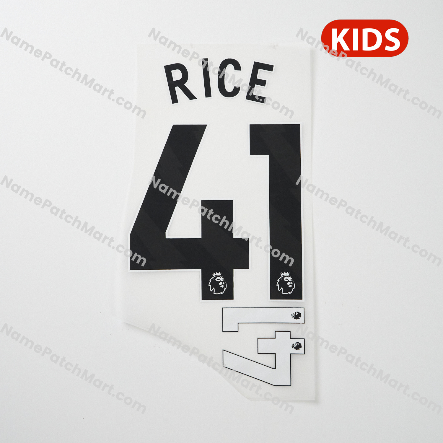 KIDS Rice #41 (Premier League) - Arsenal 25-26 Third  | Name Number Set - NamePatchMart.COM