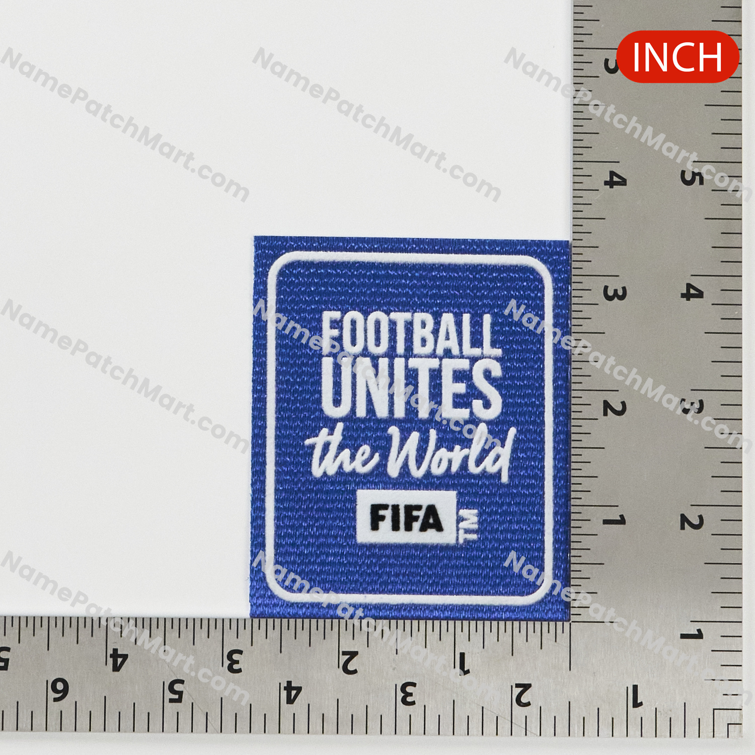 2026 World Cup Football Unites Blue Flocked Patch Set  | Name Number Set - NamePatchMart.COM
