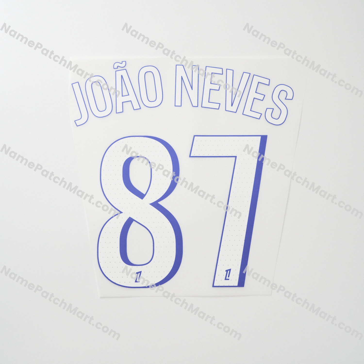 João Neves #87 (Ligue 1) - Paris Saint-Germain PSG 25-26 Third  | Name Number Set - NamePatchMart.COM