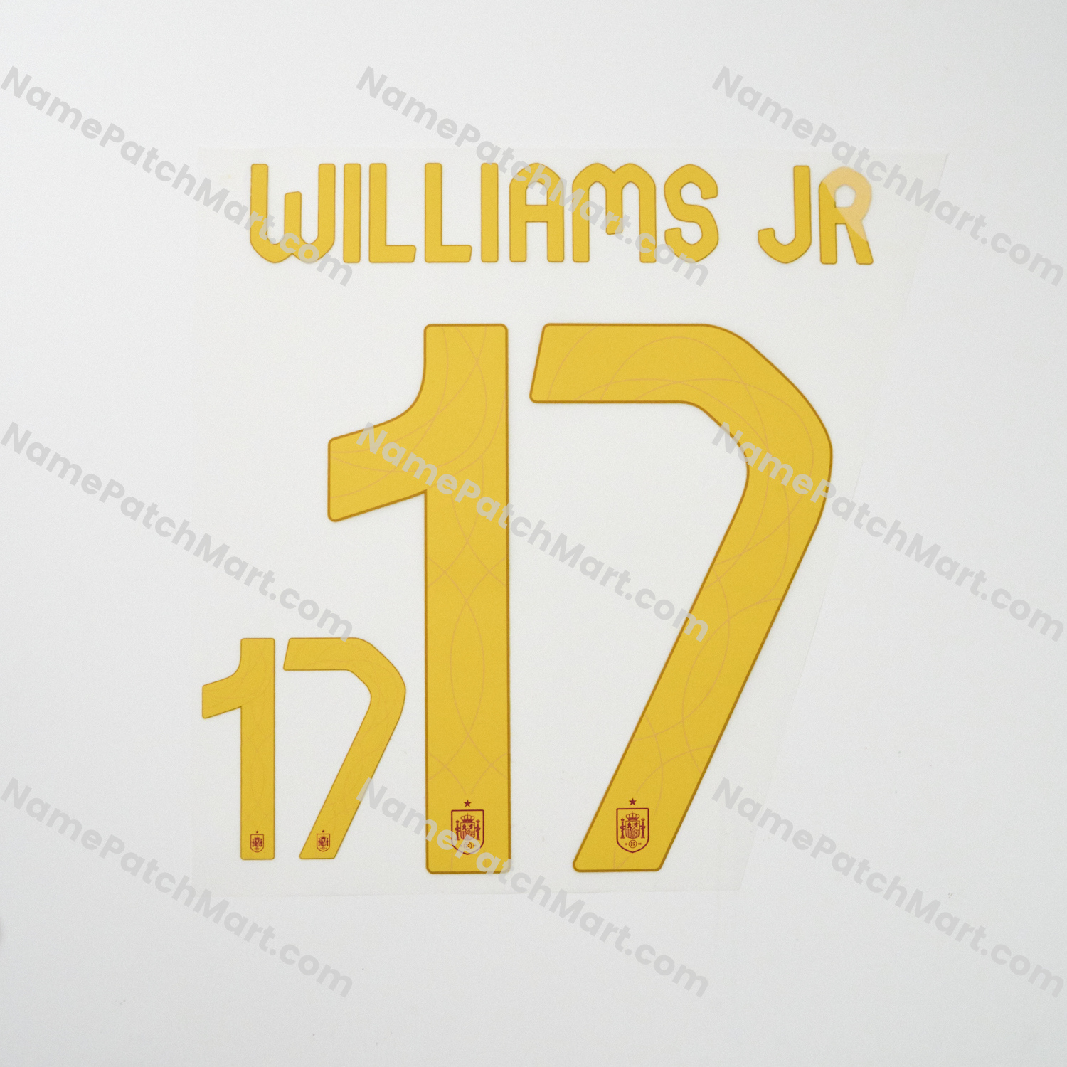 Williams Jr. #17 - Spain 2024 Home  | Name Number Set - NamePatchMart.COM