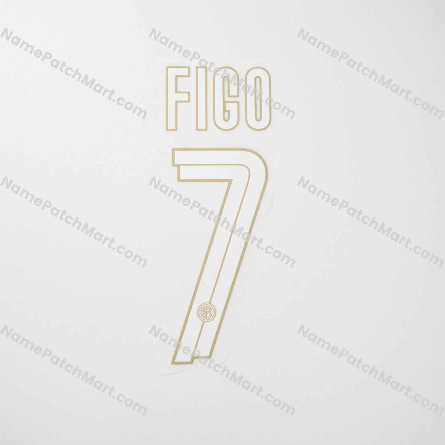 Figo #7 - Inter Milan 2007-09 Home  | Name Number Set - NamePatchMart.COM