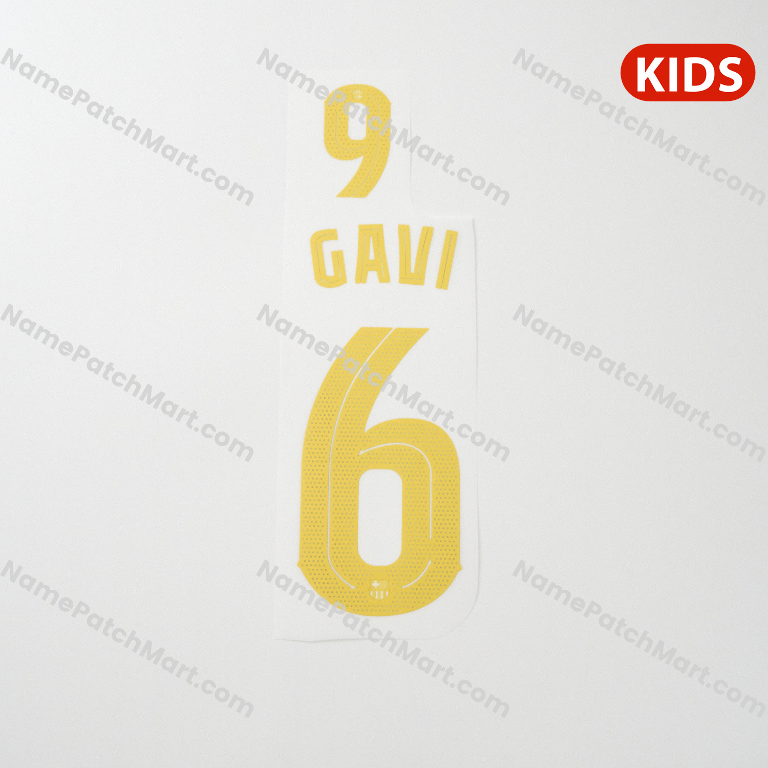 Gavi #6 (Champions League) - Barcelona 25-26 Home KIDS  | Name Number Set - NamePatchMart.COM
