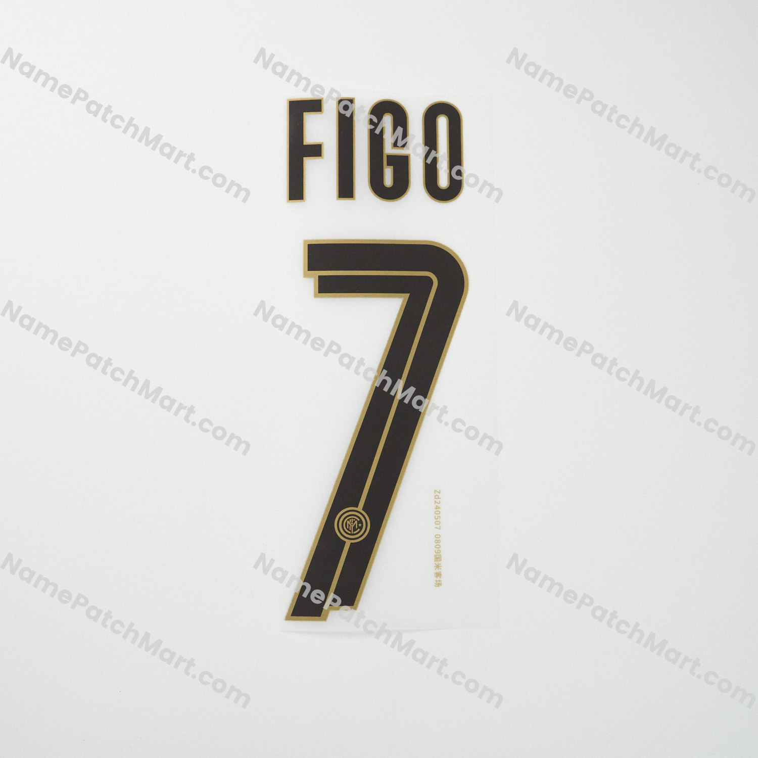 Figo #7 - Inter Milan 2008-09 Away  | Name Number Set - NamePatchMart.COM